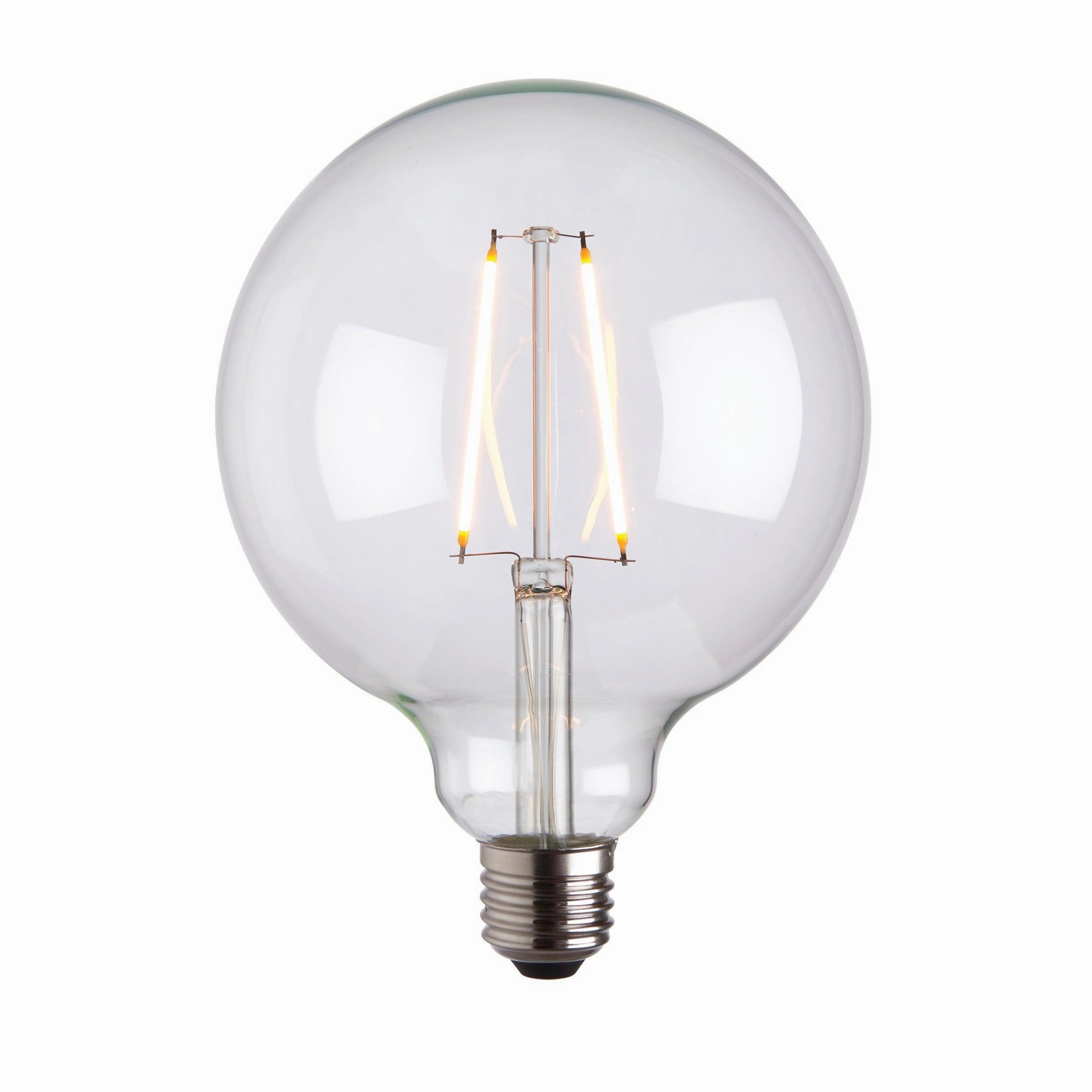 E27 LED Large Globe Filament LED 2w Light Bulb - 125mm Dia contemporary ceiling fixture