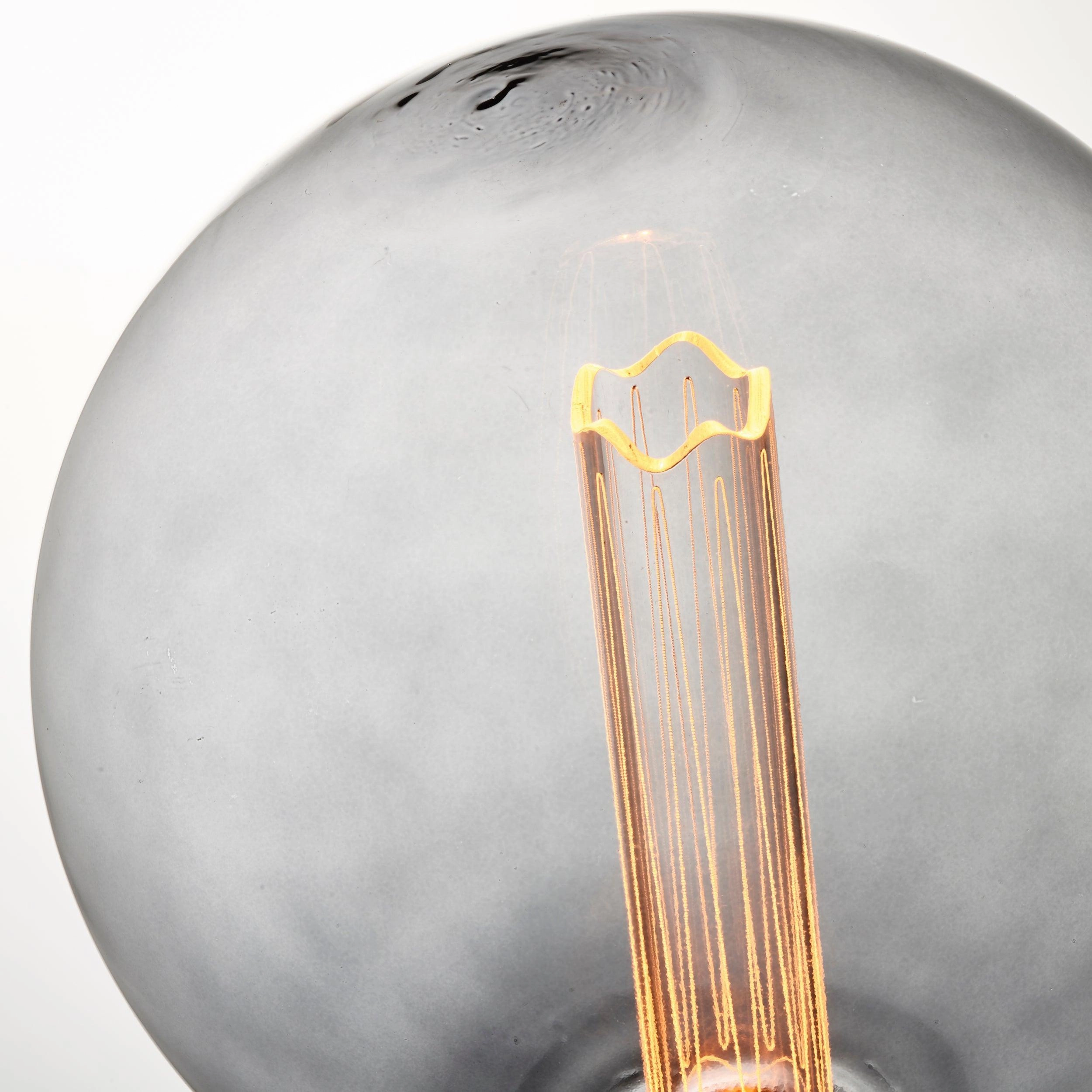 E27 Smoked Glass Globe Internal Cylinder LED 2.8w Light Bulb