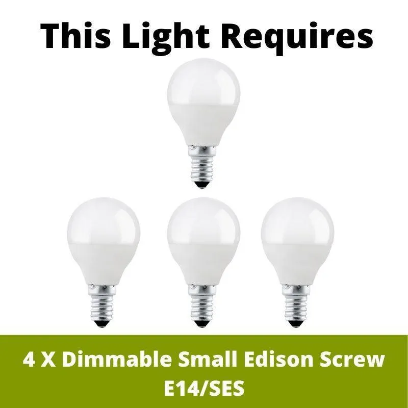 Echelon 4 Light Brass Ceiling Pendant Light