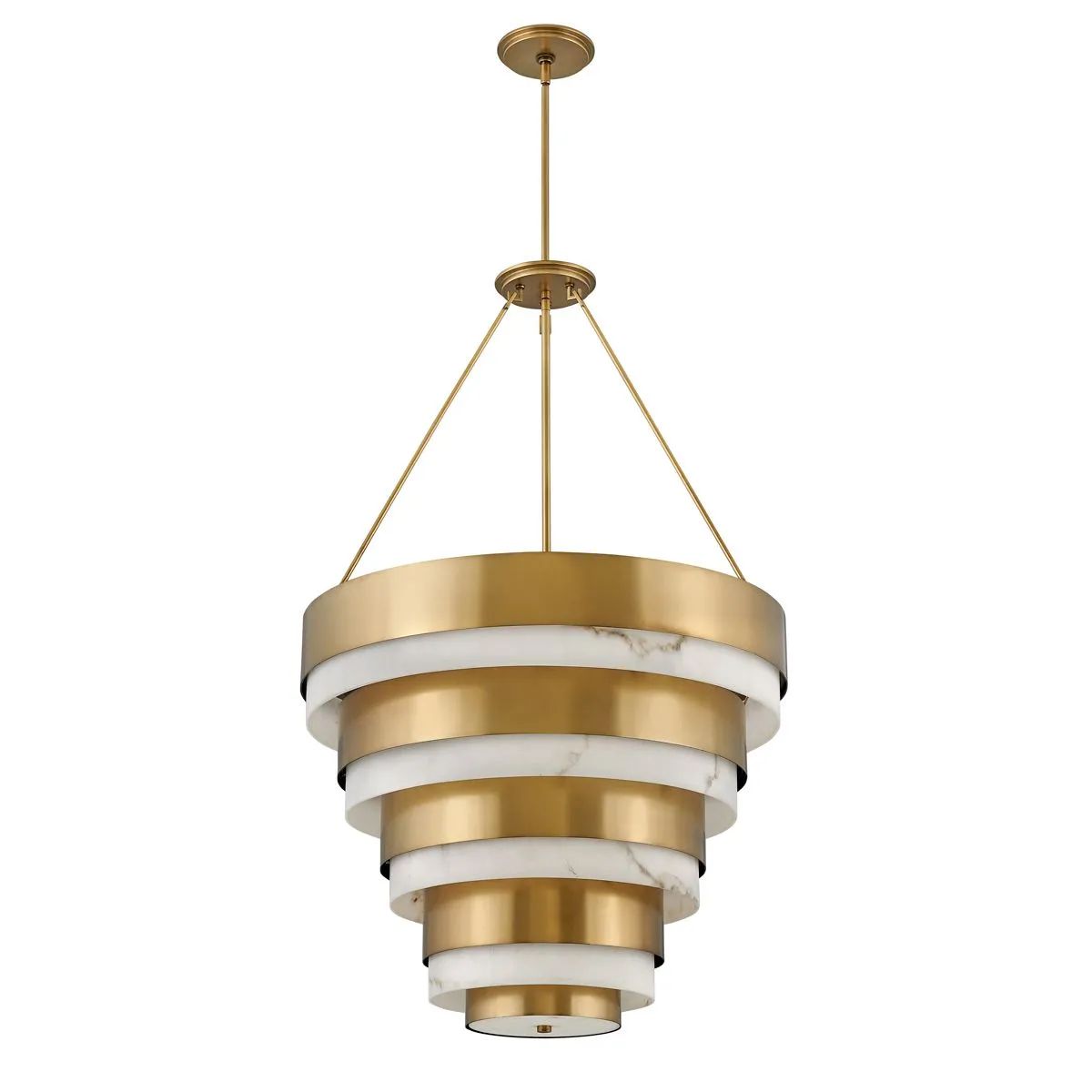 Echelon 8 Light Brass Ceiling Pendant Light flush mount ceiling fixture
