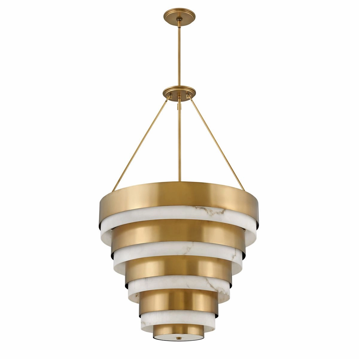 Echelon 8 Light Brass Ceiling Pendant Light sleek LED ceiling lamp