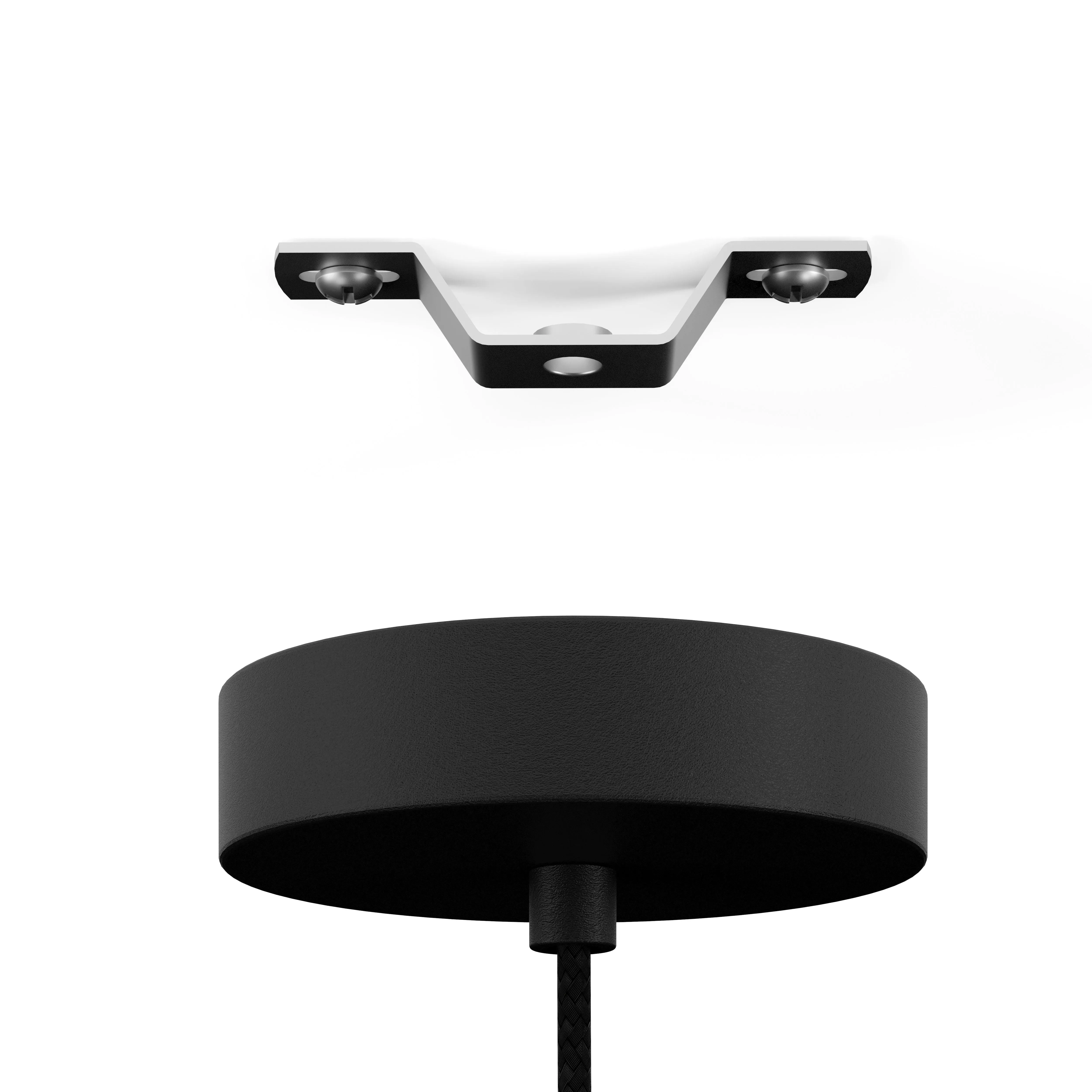 Eglo Abreosa Grey & Black Metal Conical Ceiling Pendant
