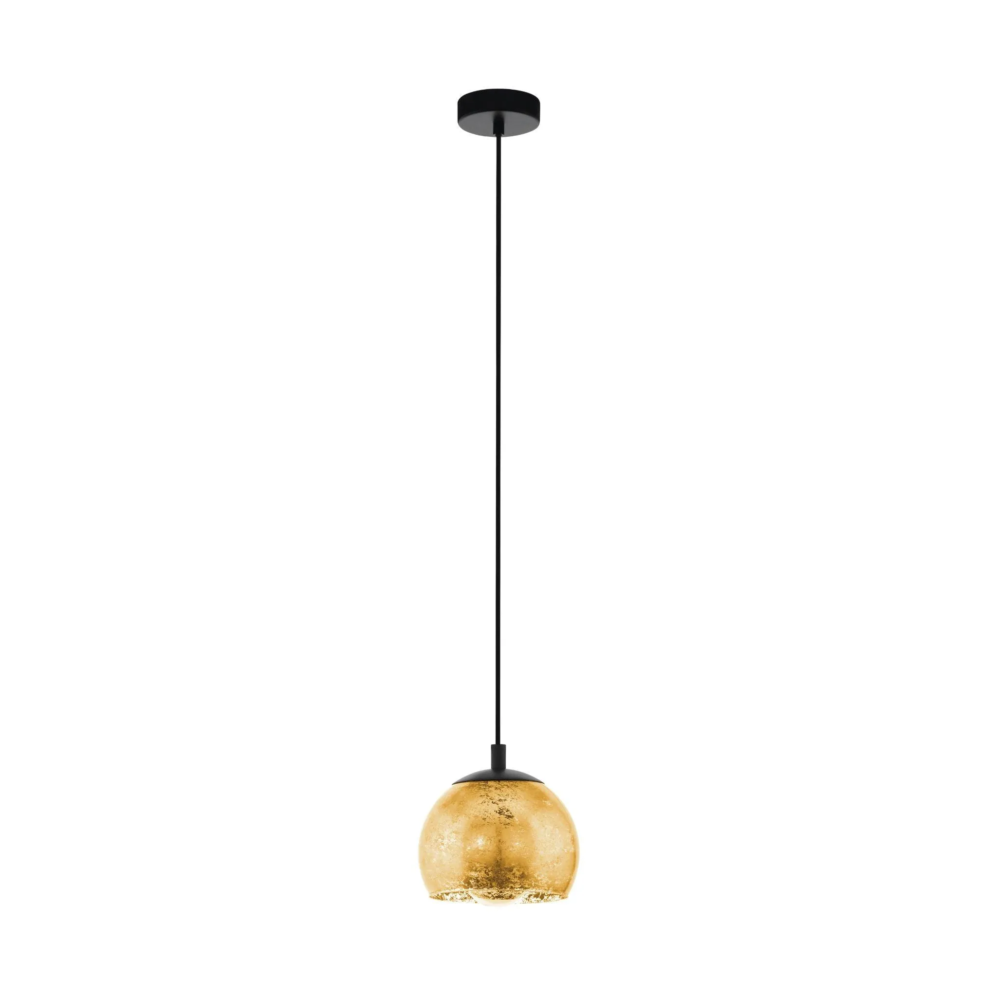 Eglo Albaraccin Spherical Gold Leaf Style Ceiling Pendant - 27cm