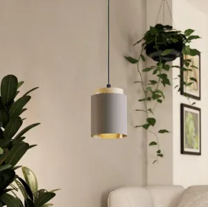 Eglo Albariza Brown & Gold Fabric Ceiling Pendant flush mount ceiling fixture