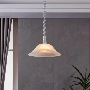 Eglo Alessandra White Alabaster Glass Round Ceiling Pendant flush mount ceiling fixture
