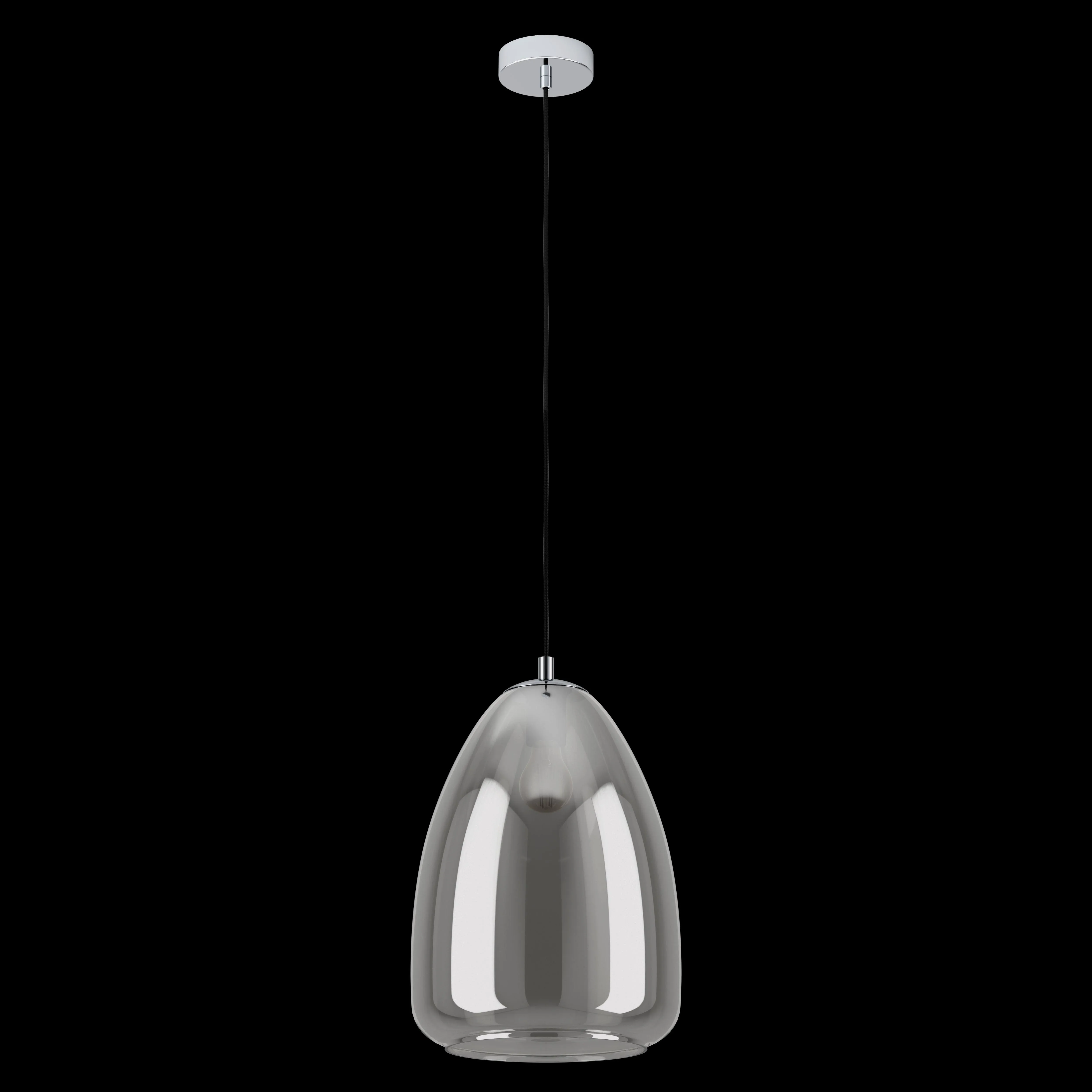 Eglo Alobrase Rounded Smoked Glass Ceiling Pendant