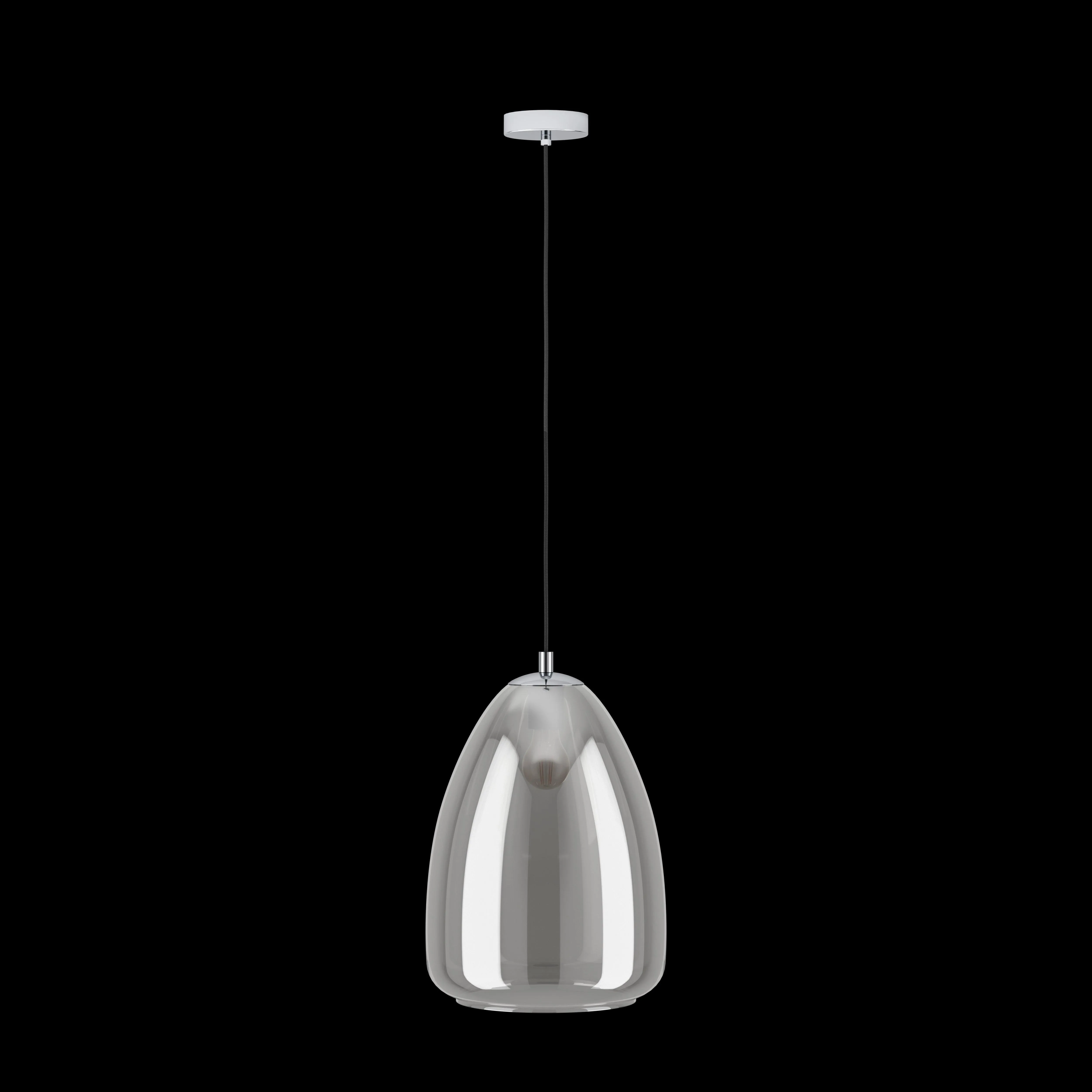 Eglo Alobrase Rounded Smoked Glass Ceiling Pendant