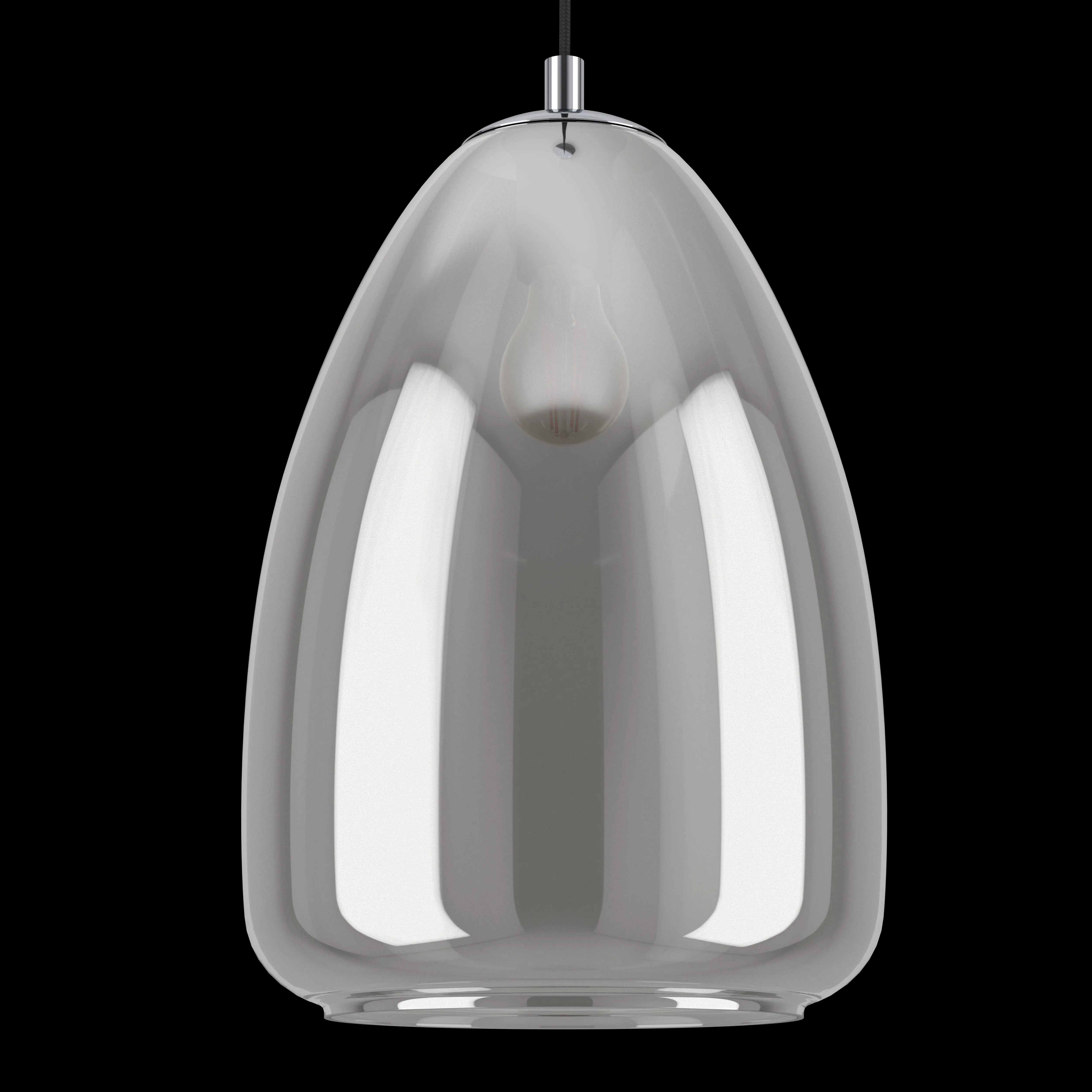 Eglo Alobrase Rounded Smoked Glass Ceiling Pendant