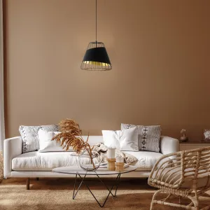 Eglo Austell Black Wire Framed Ceiling Pendant flush mount ceiling fixture