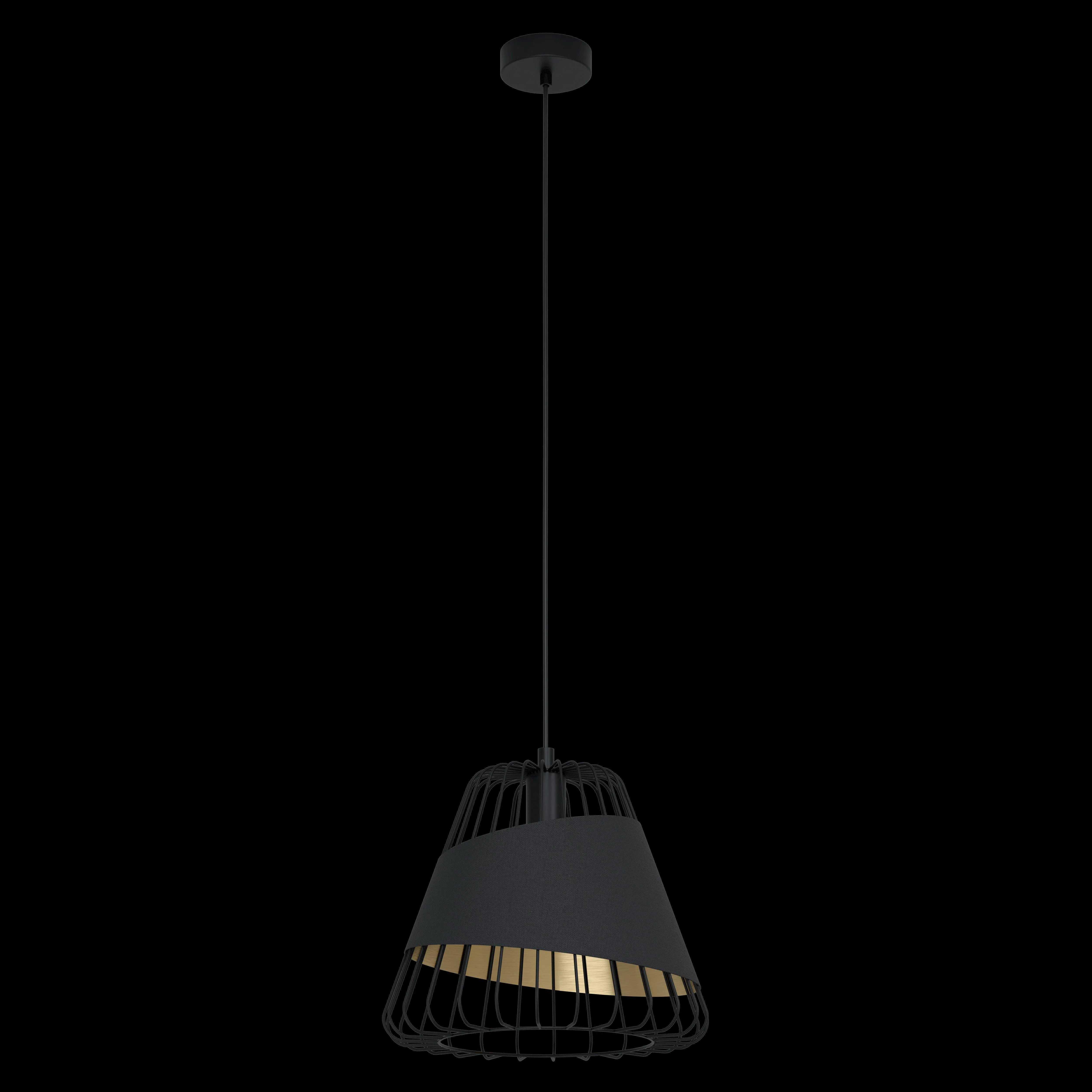 Eglo Austell Black Wire Framed Ceiling Pendant
