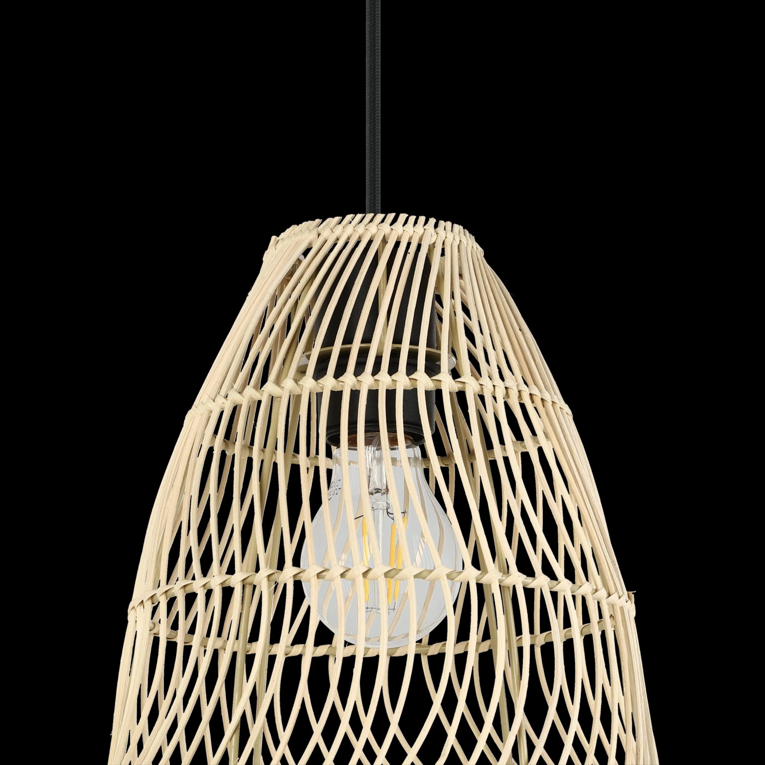 Eglo Ayesgarth 3 Light Rattan Wicker Lamp Shade Ceiling Pendant