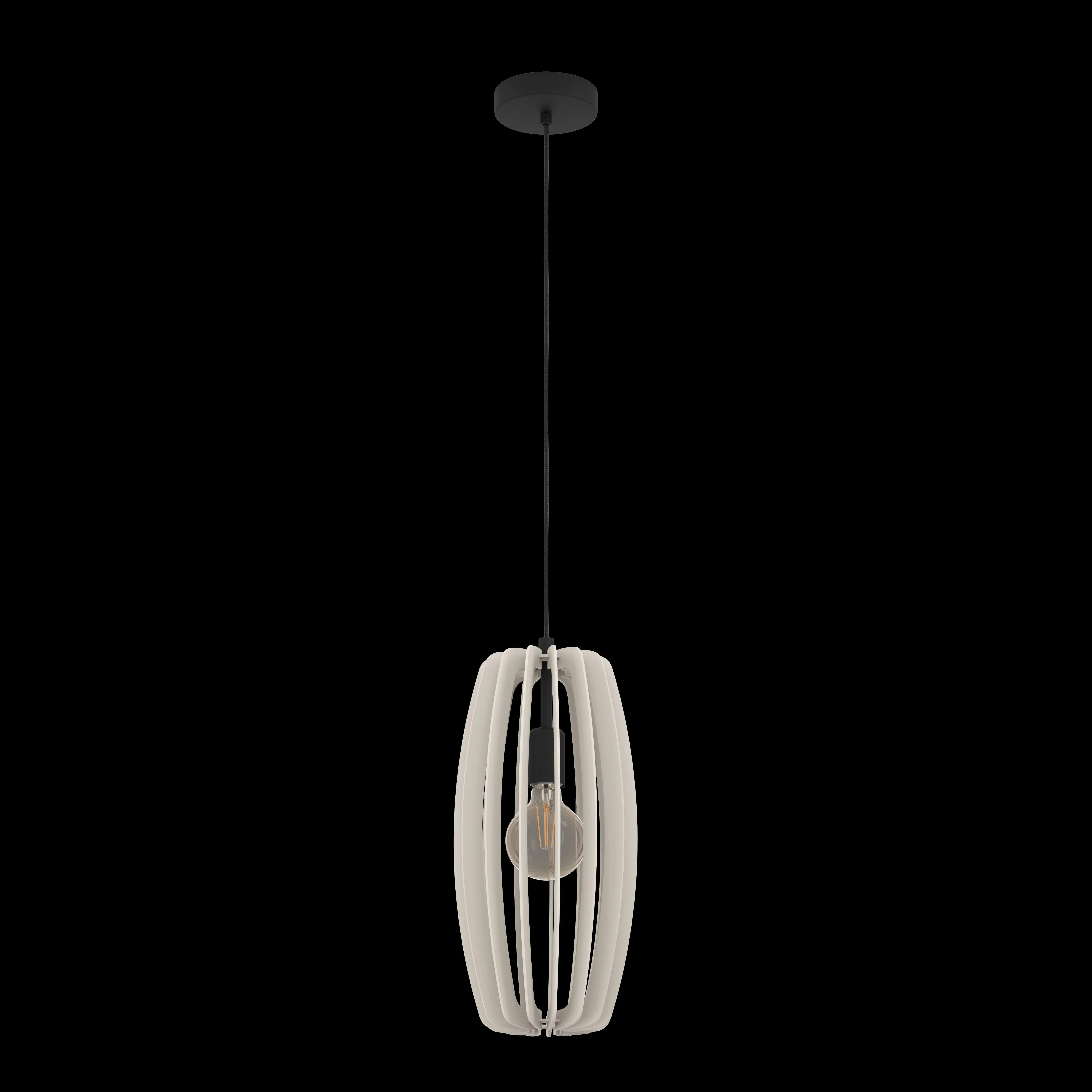 Eglo Bajazzara Elongated Grey Wood Segments Ceiling Pendant