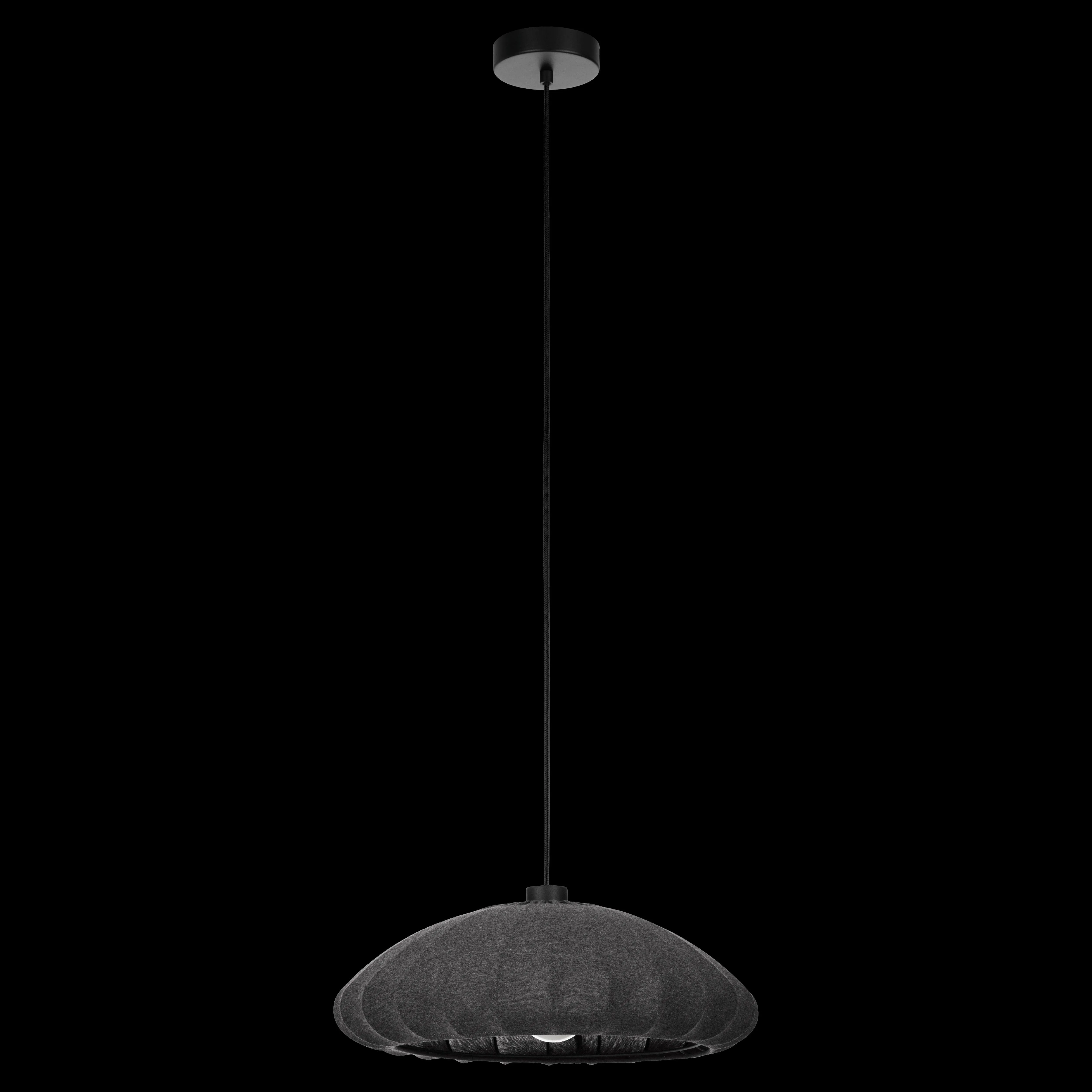 Eglo Barlaston Grey Fabric Lampshade Ceiling Pendant