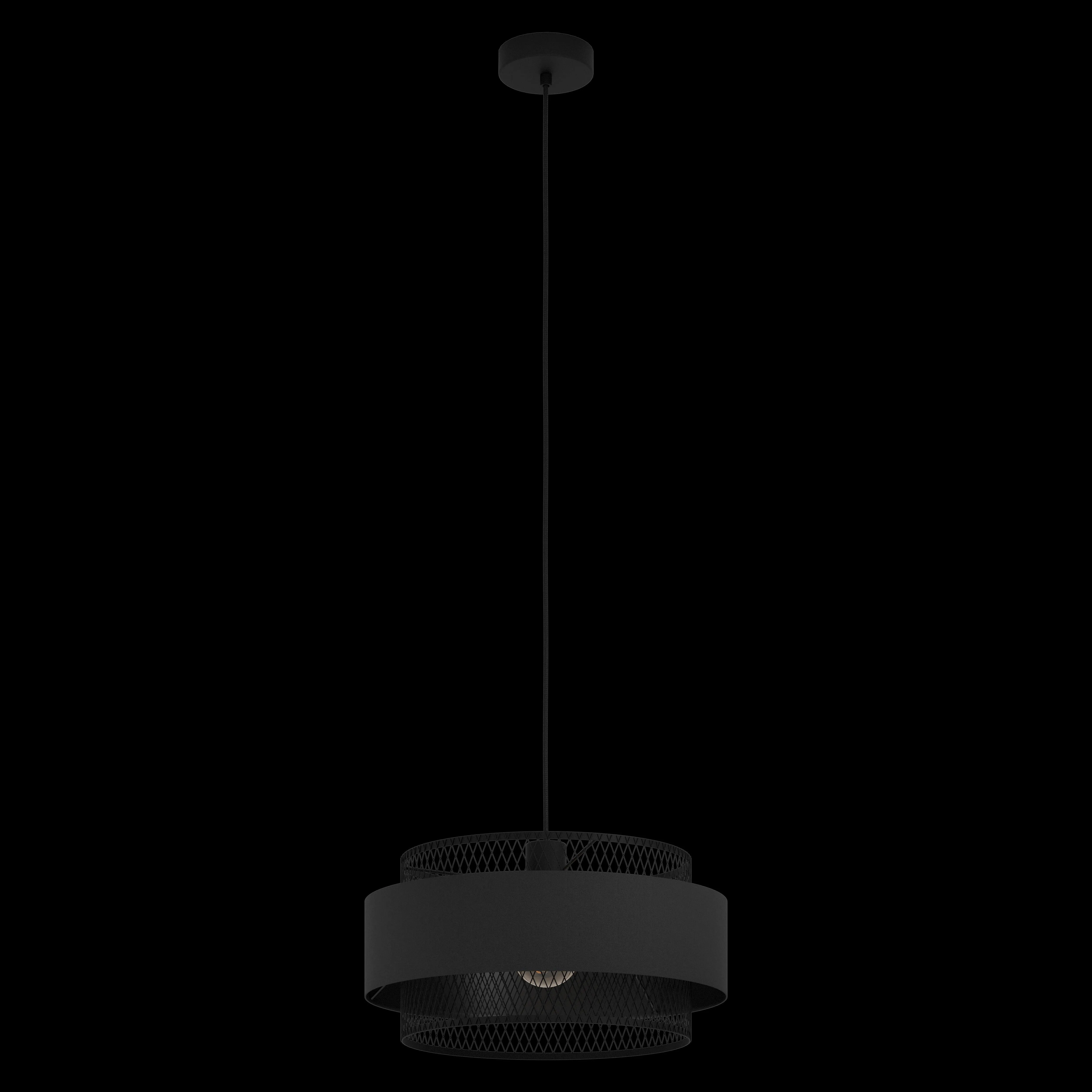 Eglo Bazely Round Black Mesh Wire Ceiling Pendant