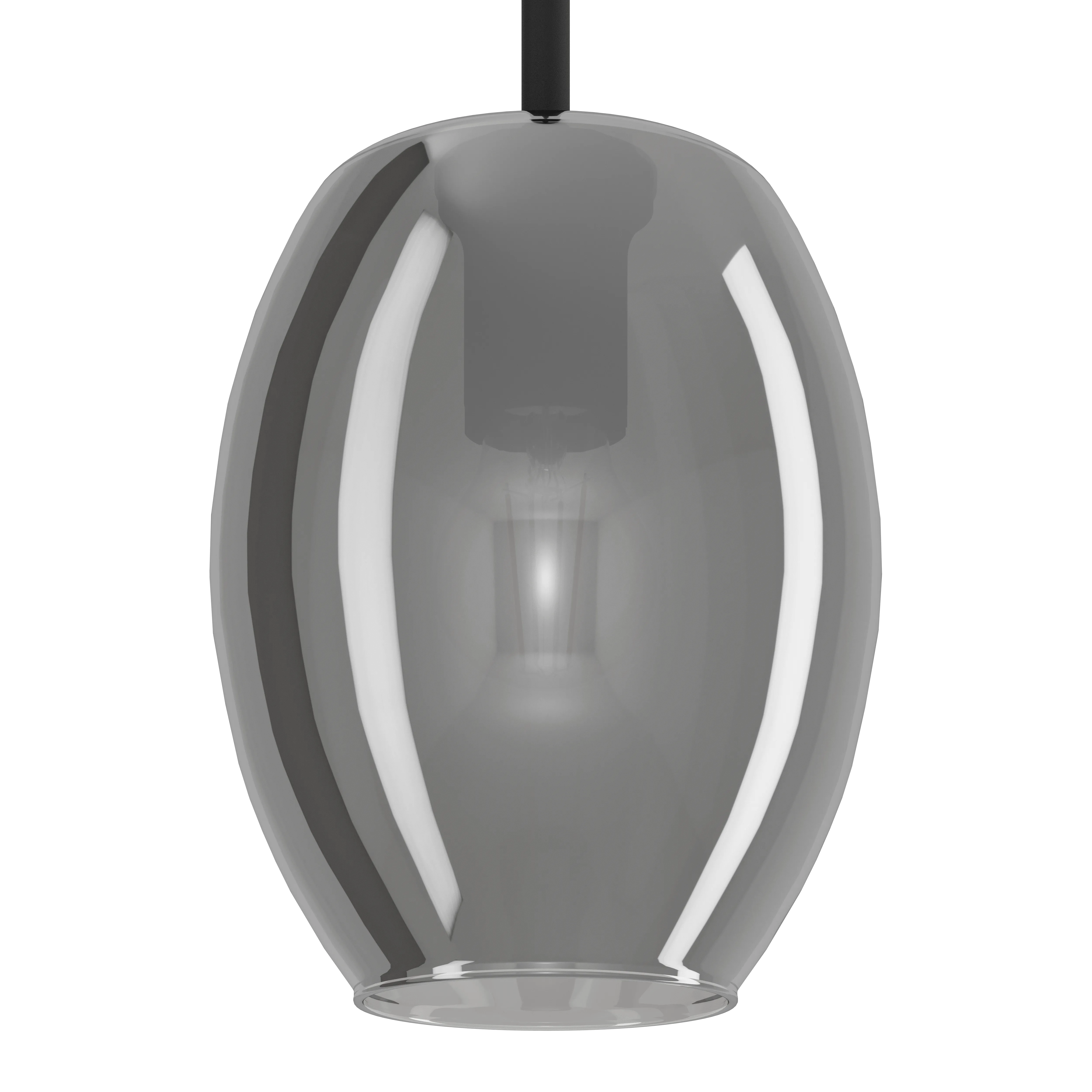 Eglo Cadaques Oval Smoked Glass Ceiling Pendant