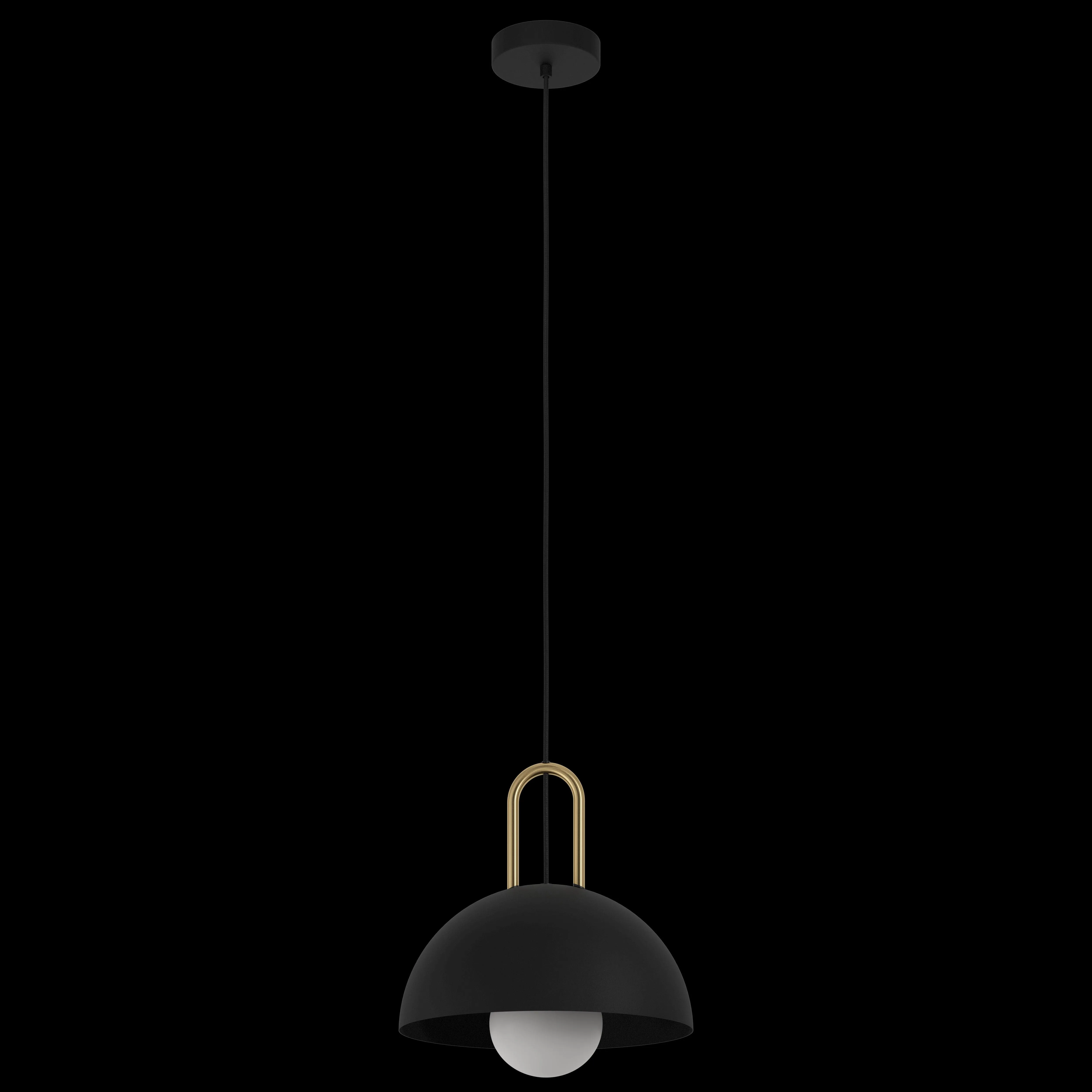 Eglo Calmanera Black & Brass Round Ceiling Pendant