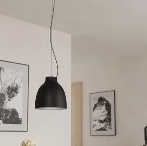 Eglo Camasca Bell Shaped Black Metal Ceiling Pendant flush mount ceiling fixture