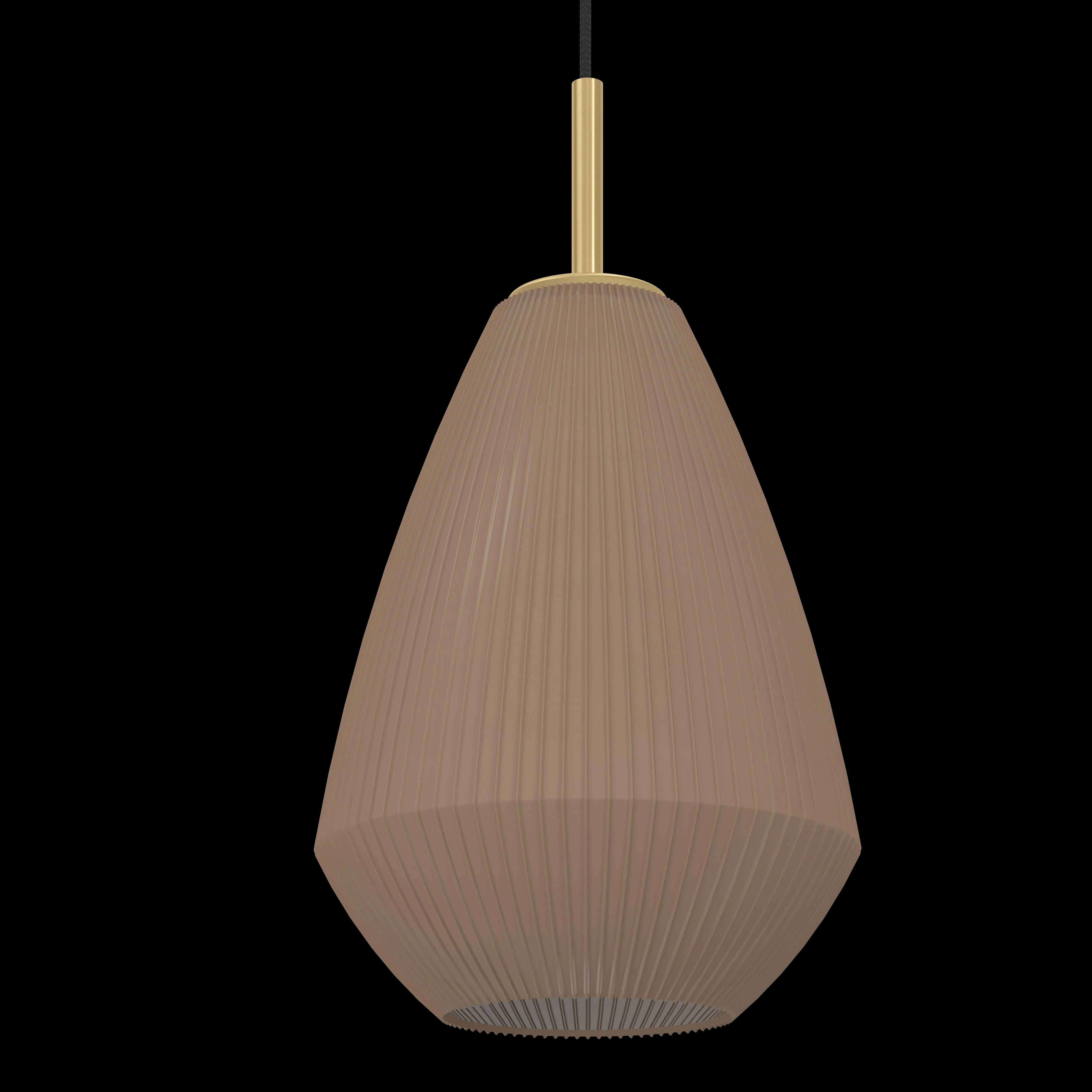 Eglo Caprarola 3 Light Conical Sand Glass & Brass Pendant