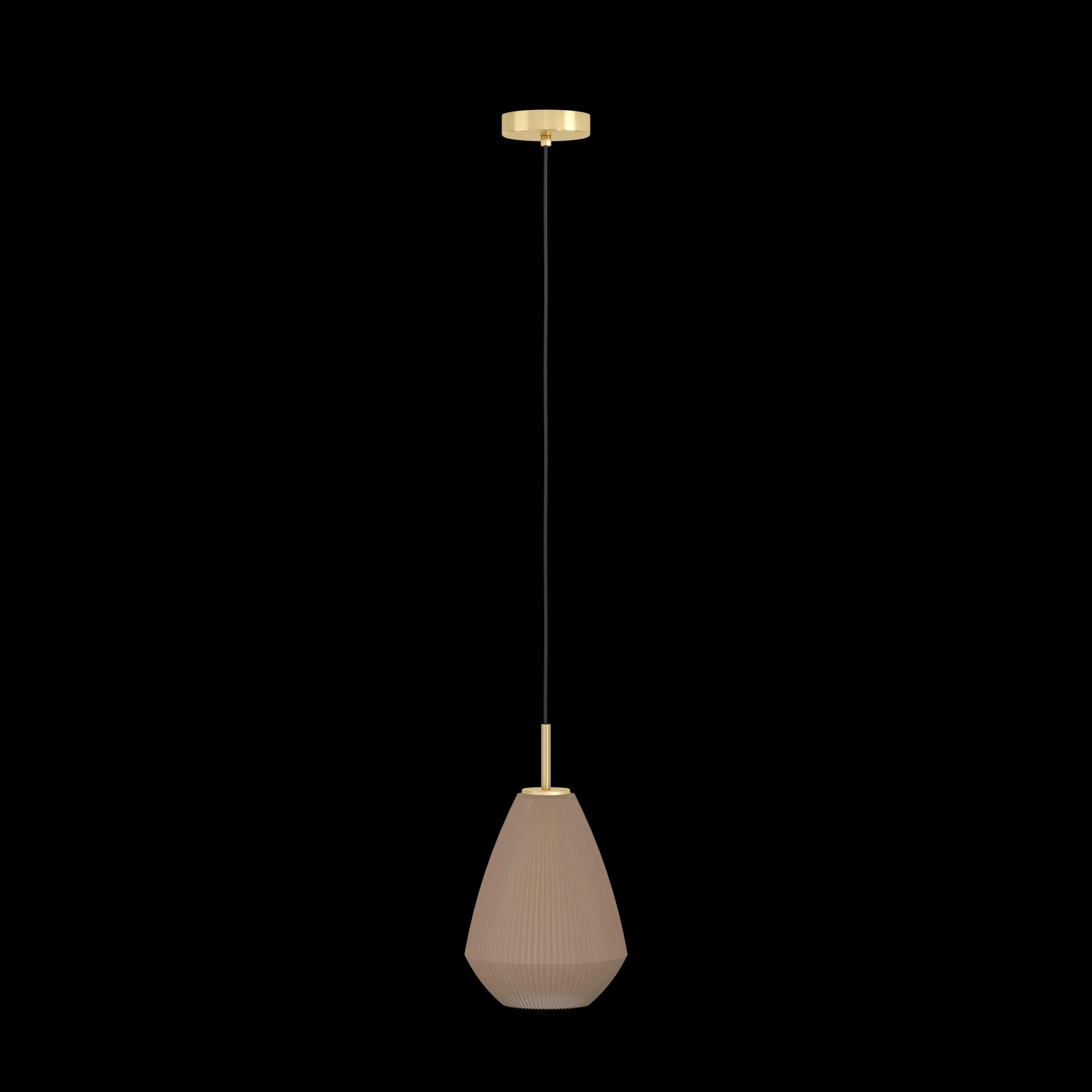 Eglo Caprarola Conical Satin Glass & Brass Ceiling Pendant