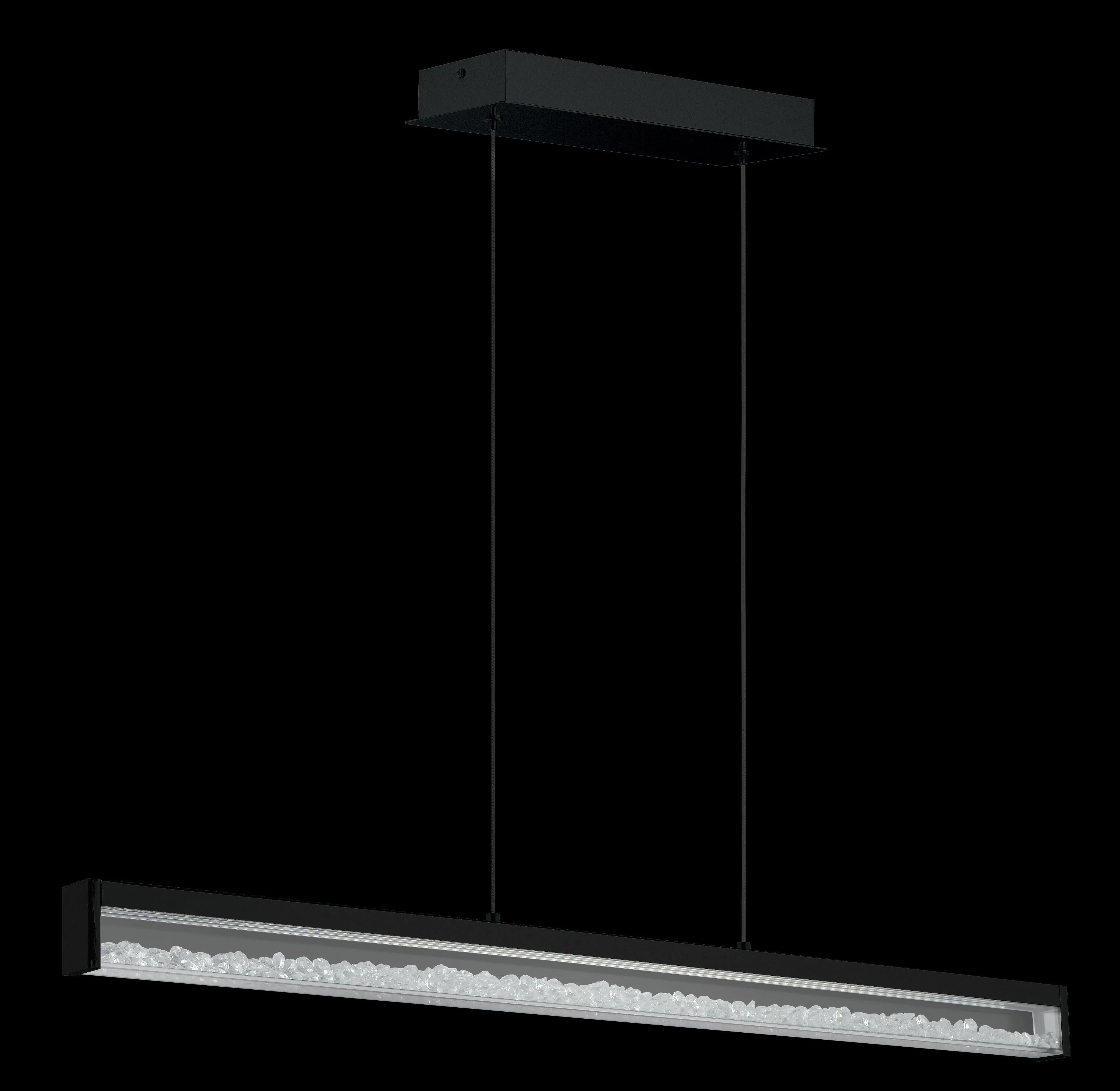 Eglo Cardito 1 LED Black Bar & Glass Crystal Ceiling Pendant
