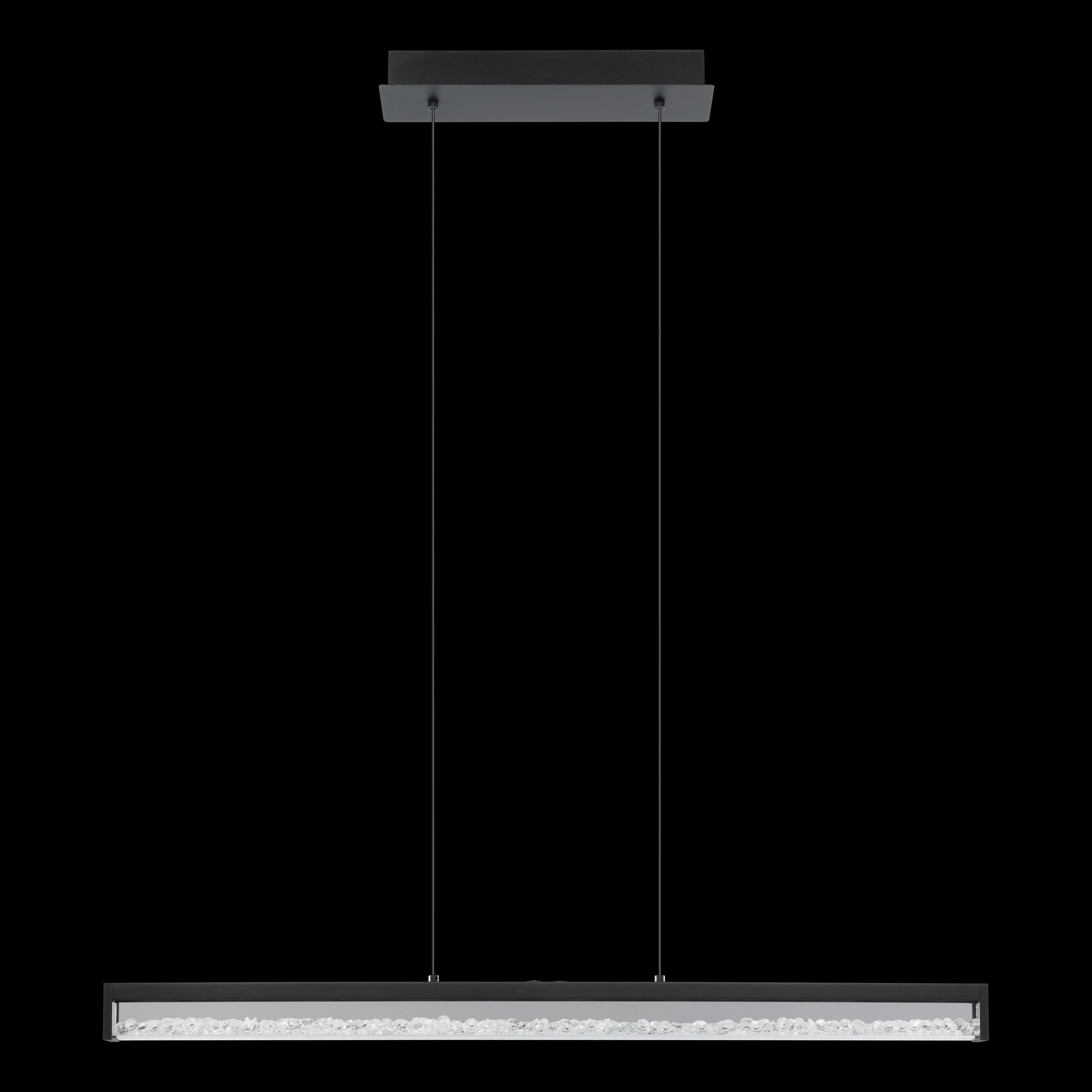 Eglo Cardito 1 LED Black Bar & Glass Crystal Ceiling Pendant