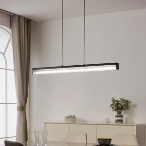 Eglo Cardito 1 LED Black Bar & Glass Crystal Ceiling Pendant flush mount ceiling fixture