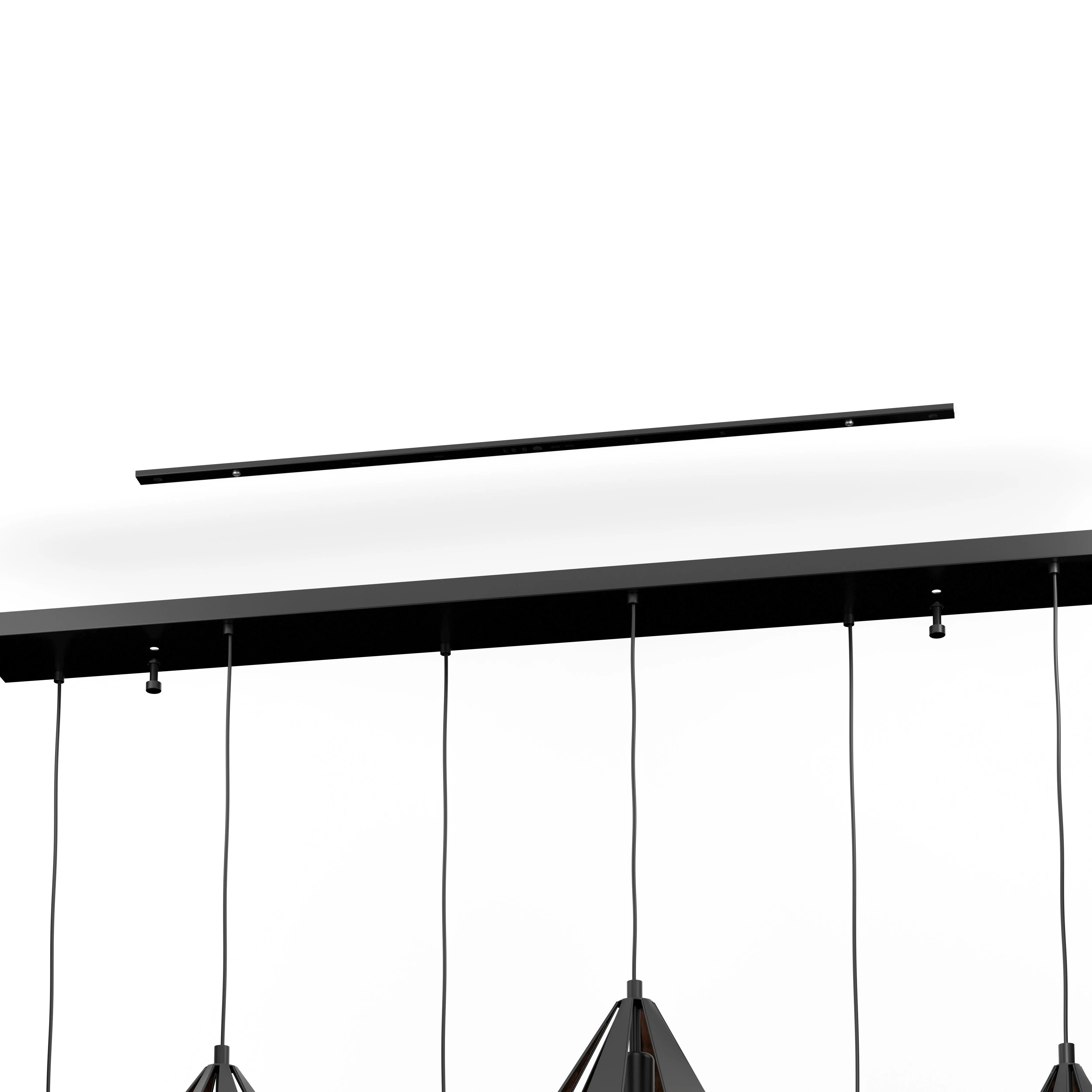 Eglo Carlton 1 Black 6 Light Bar Ceiling Pendant