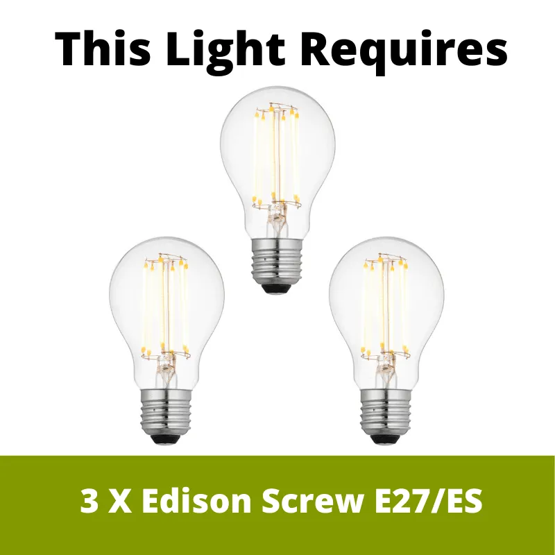 Eglo Carlton 3 Light Gold Ceiling Pendant