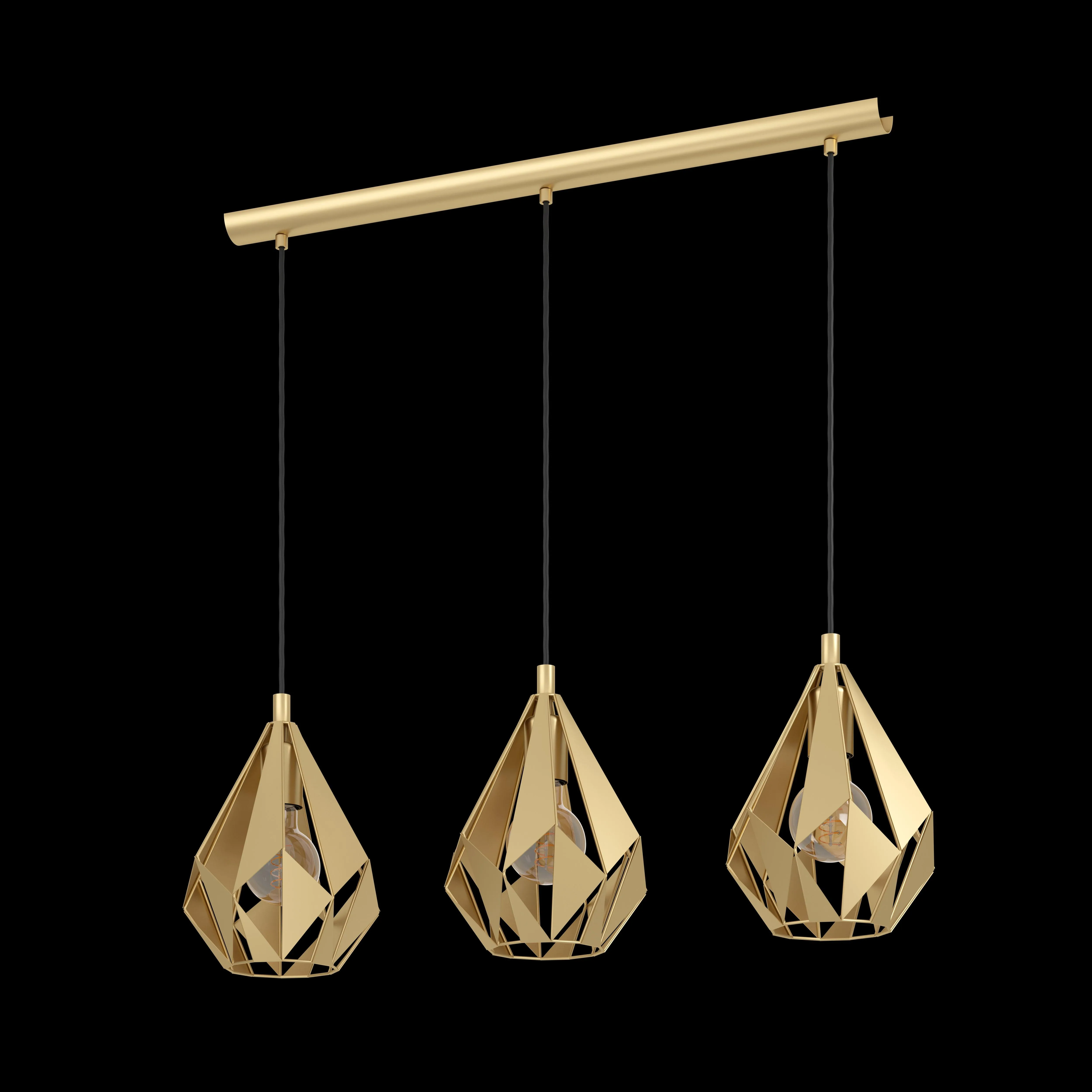 Eglo Carlton 3 Light Gold Ceiling Pendant