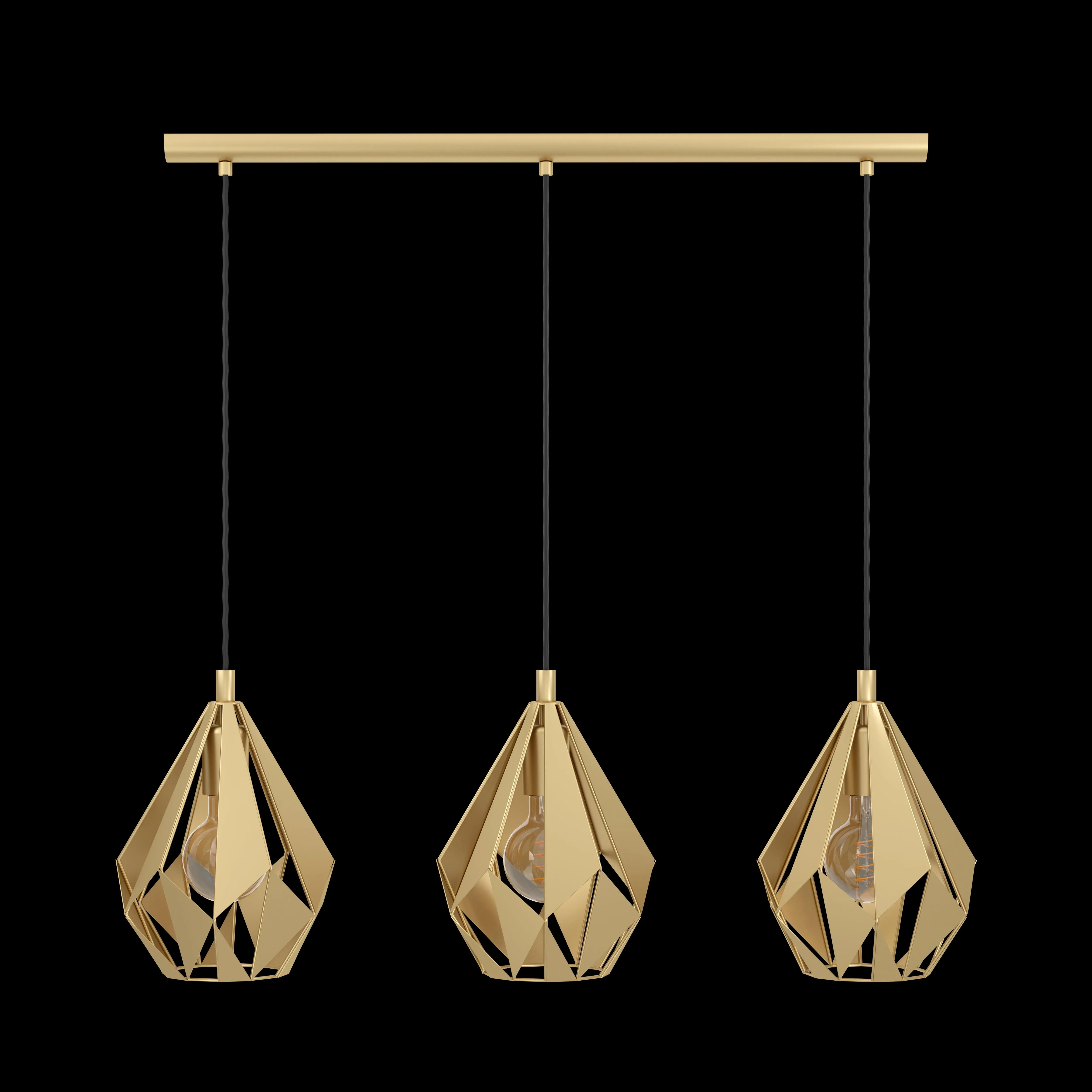 Eglo Carlton 3 Light Gold Ceiling Pendant