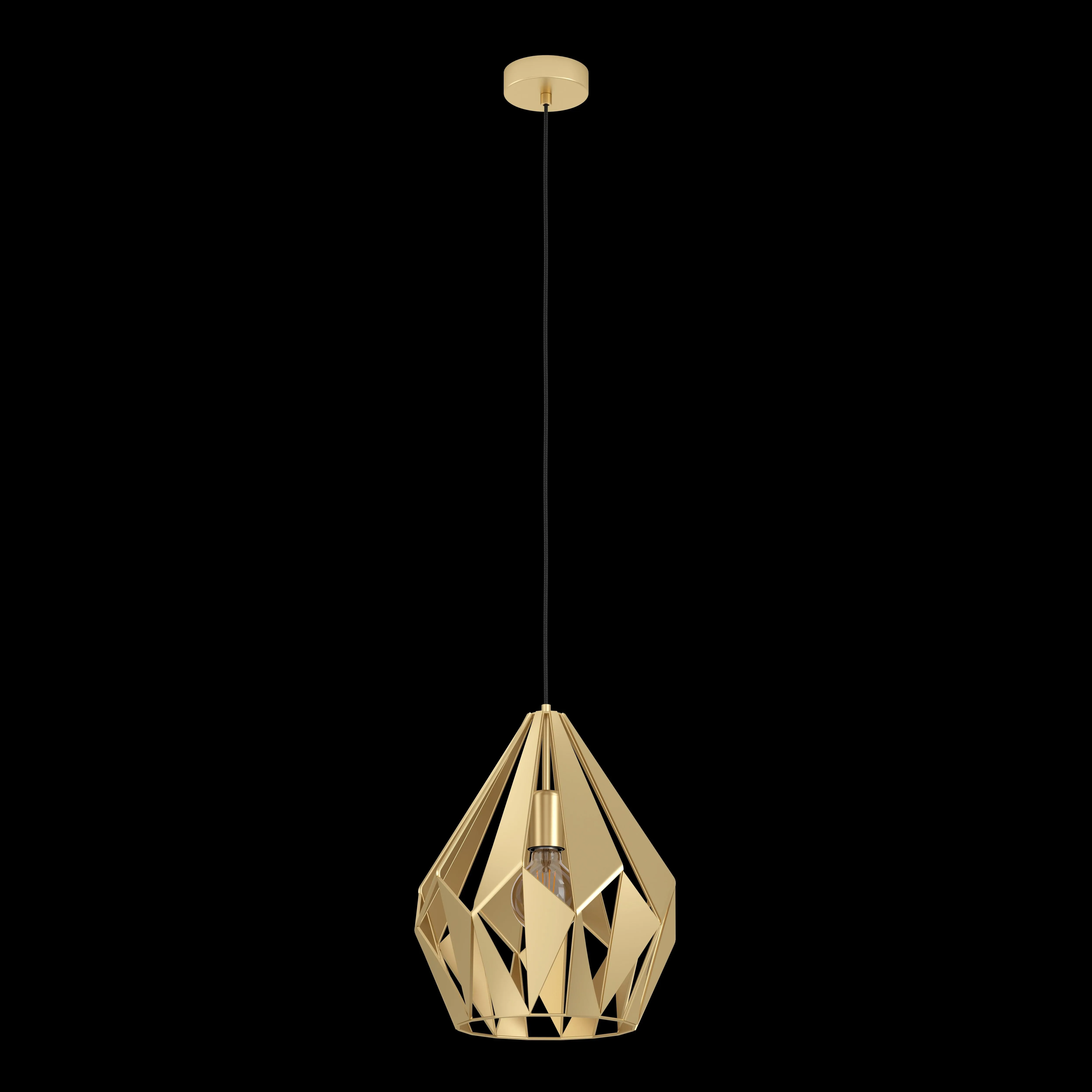Eglo Carlton Diamond-Shaped Gold Ceiling Pendant