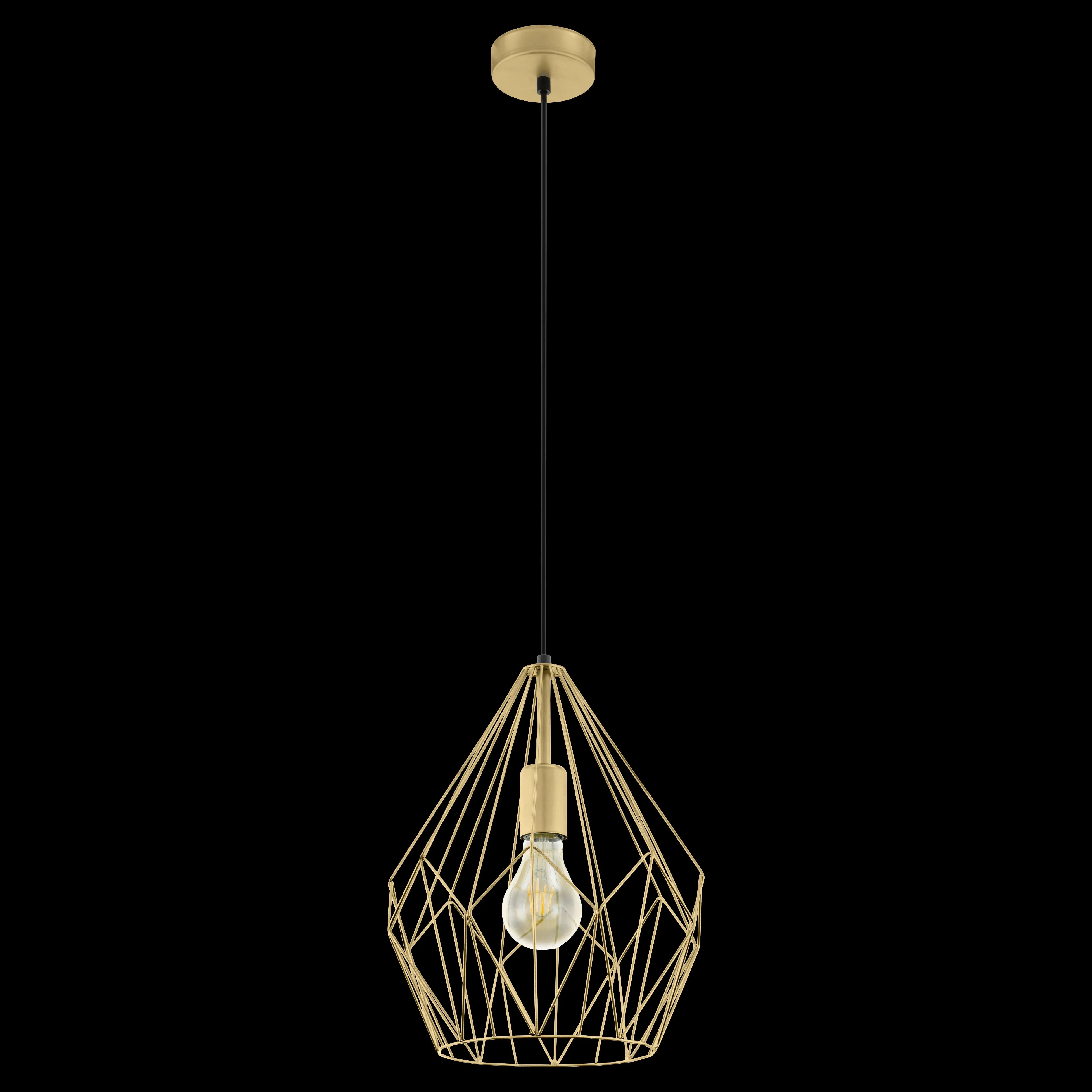 Eglo Carlton Gold Caged Lampshade Ceiling Pendant