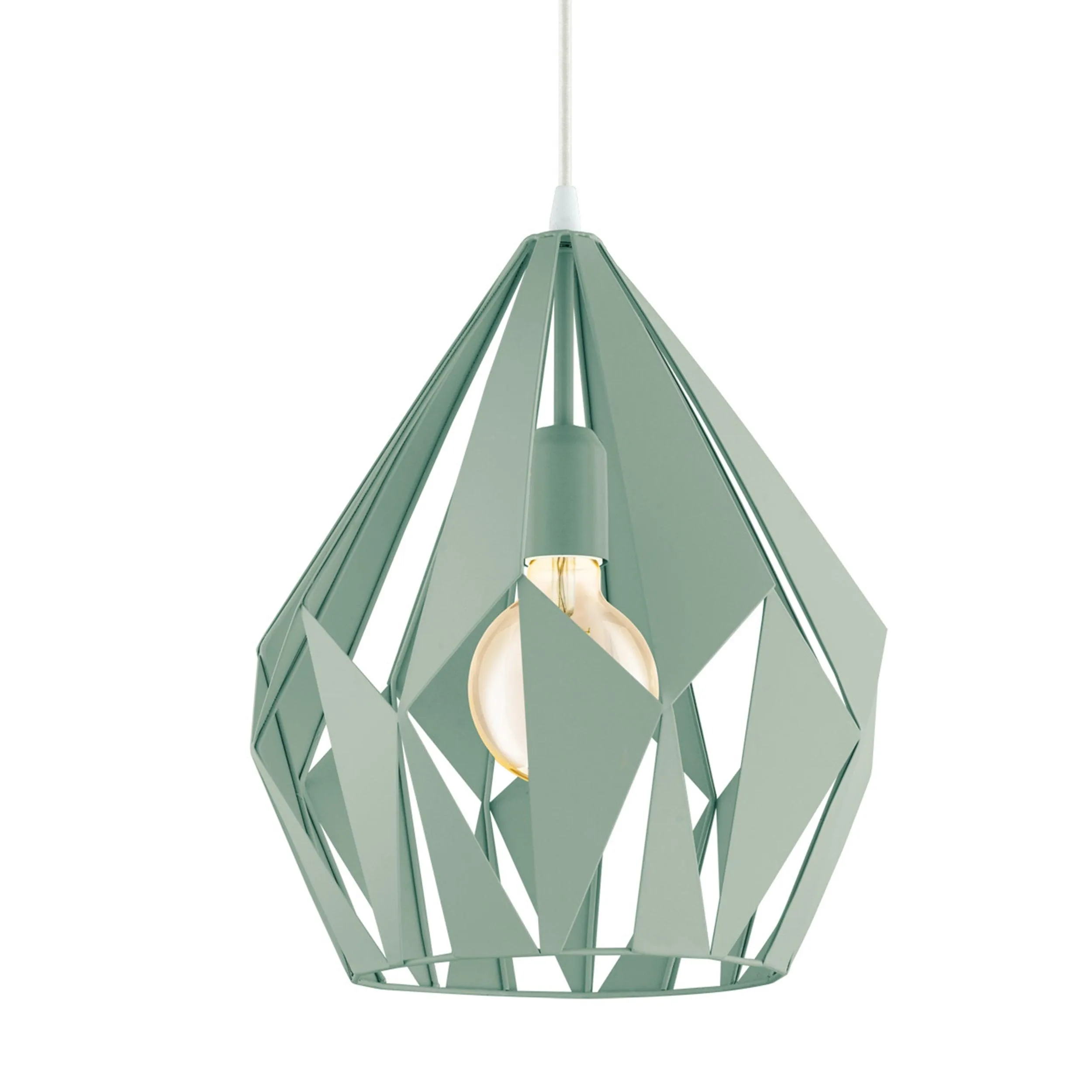 Eglo Carlton-P Diamond-shaped Mint Steel Ceiling Pendant