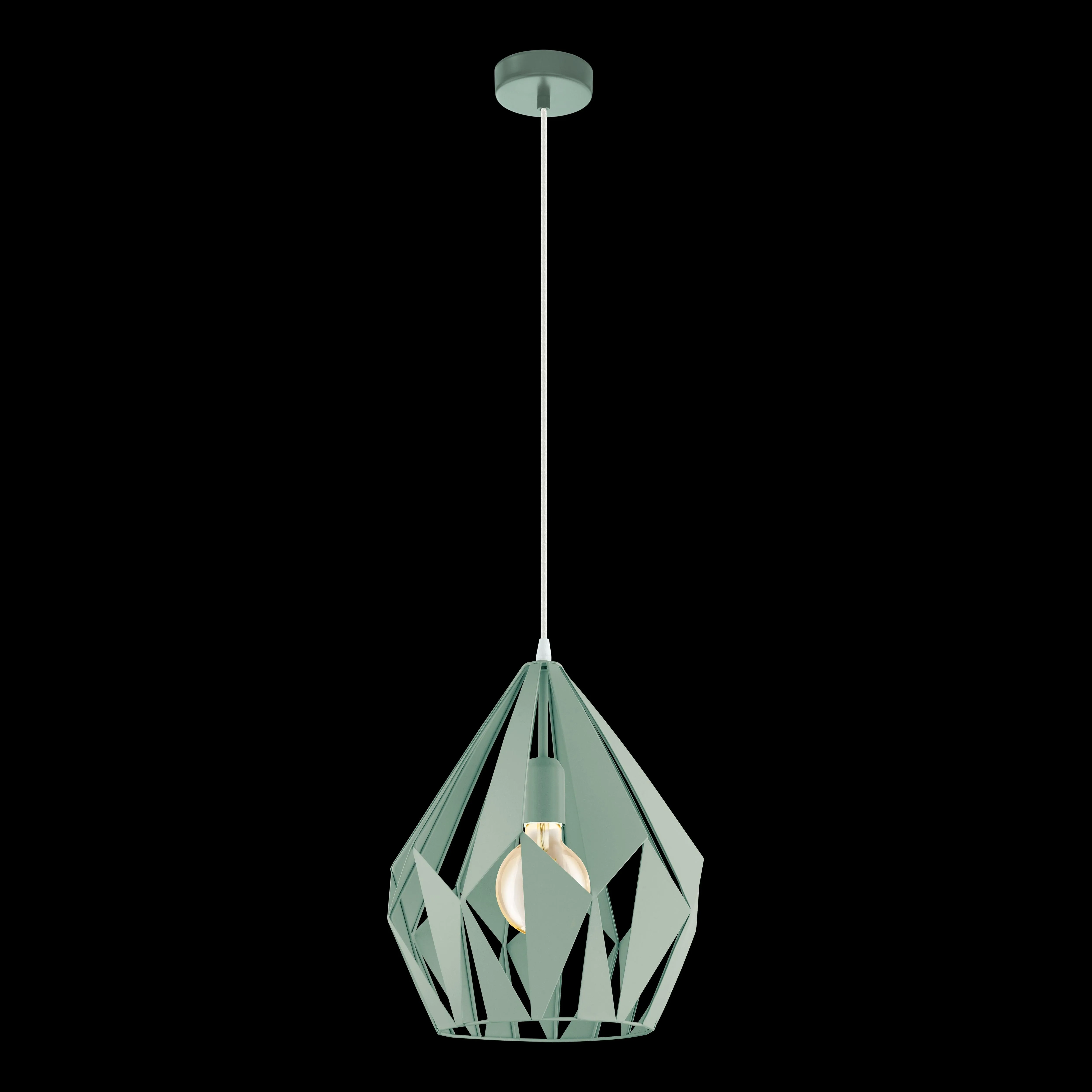 Eglo Carlton-P Diamond-shaped Mint Steel Ceiling Pendant