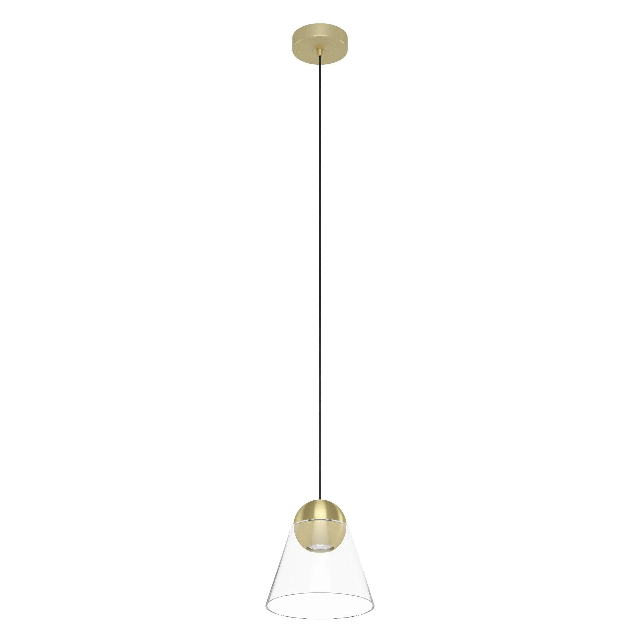 Eglo Cerasella Conical Glass & Brass Ceiling Pendant