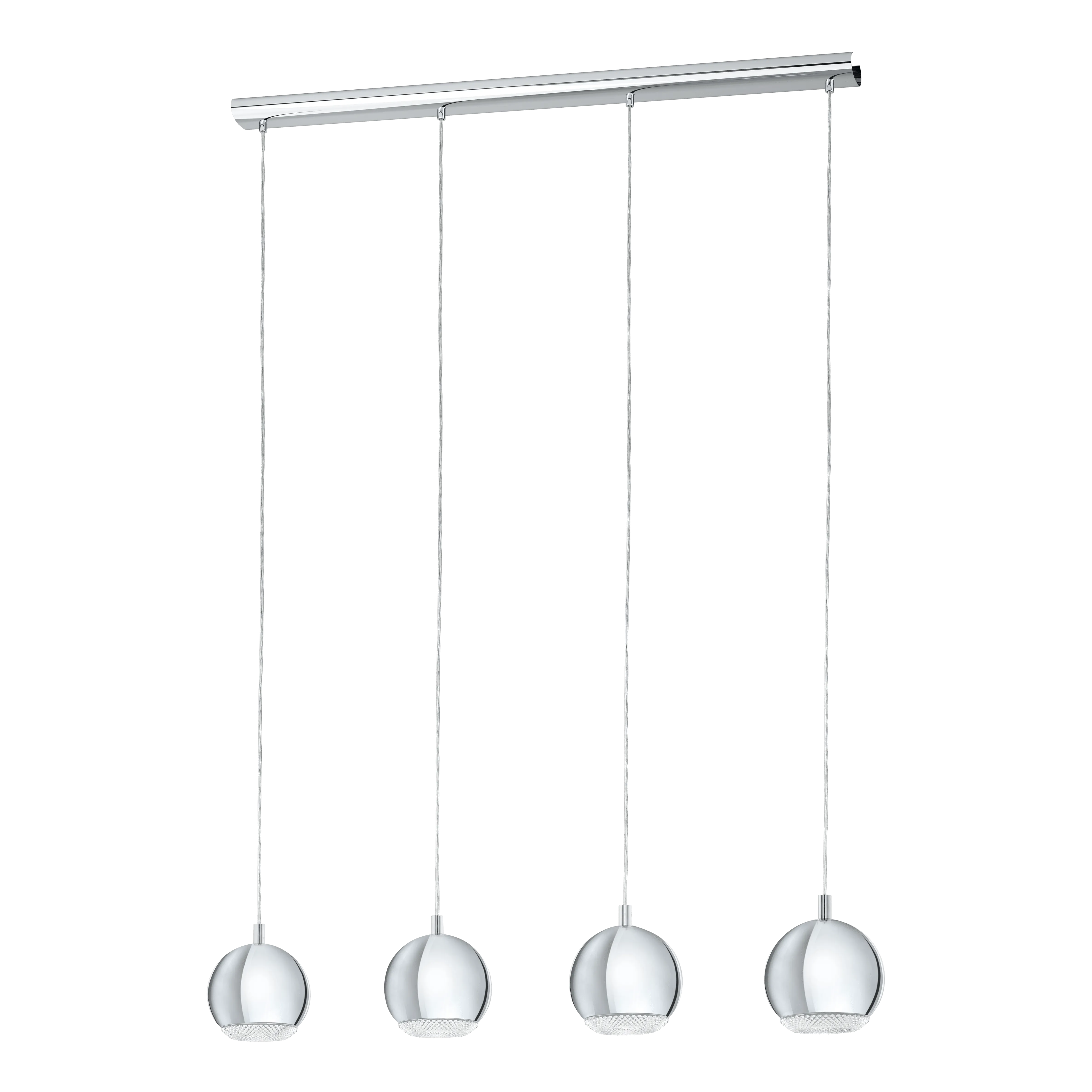 Eglo Conessa Chrome & Crystal Effect 4 Light Bar Ceiling Pendant