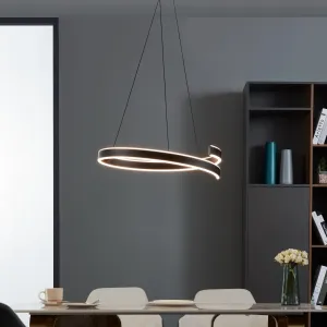 Eglo Connect Andabaia-Z Smart LED Modern Black Ceiling Pendant flush mount ceiling fixture