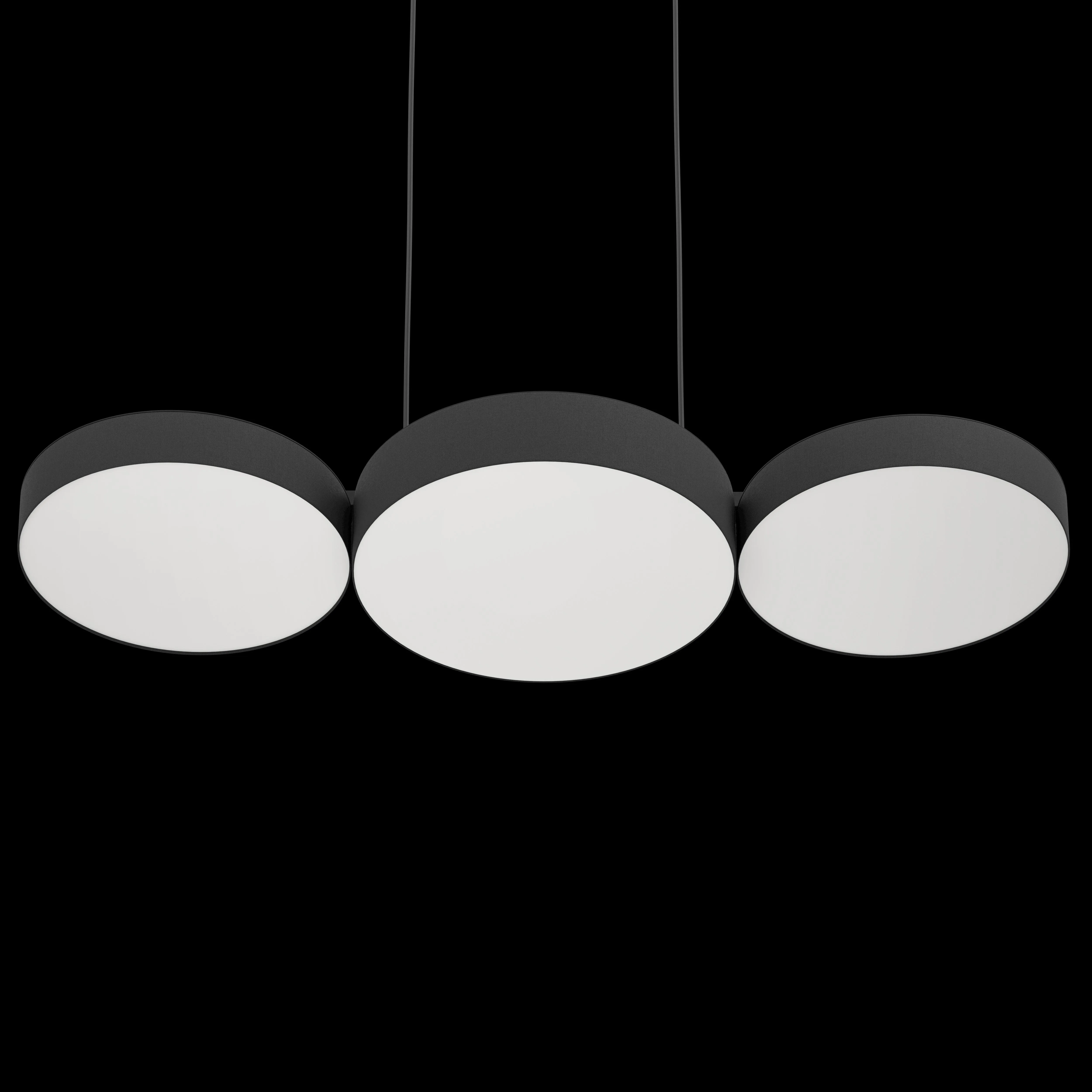 Eglo Connect Barbano-Z Smart LED 3 Light Black Fabric Pendant