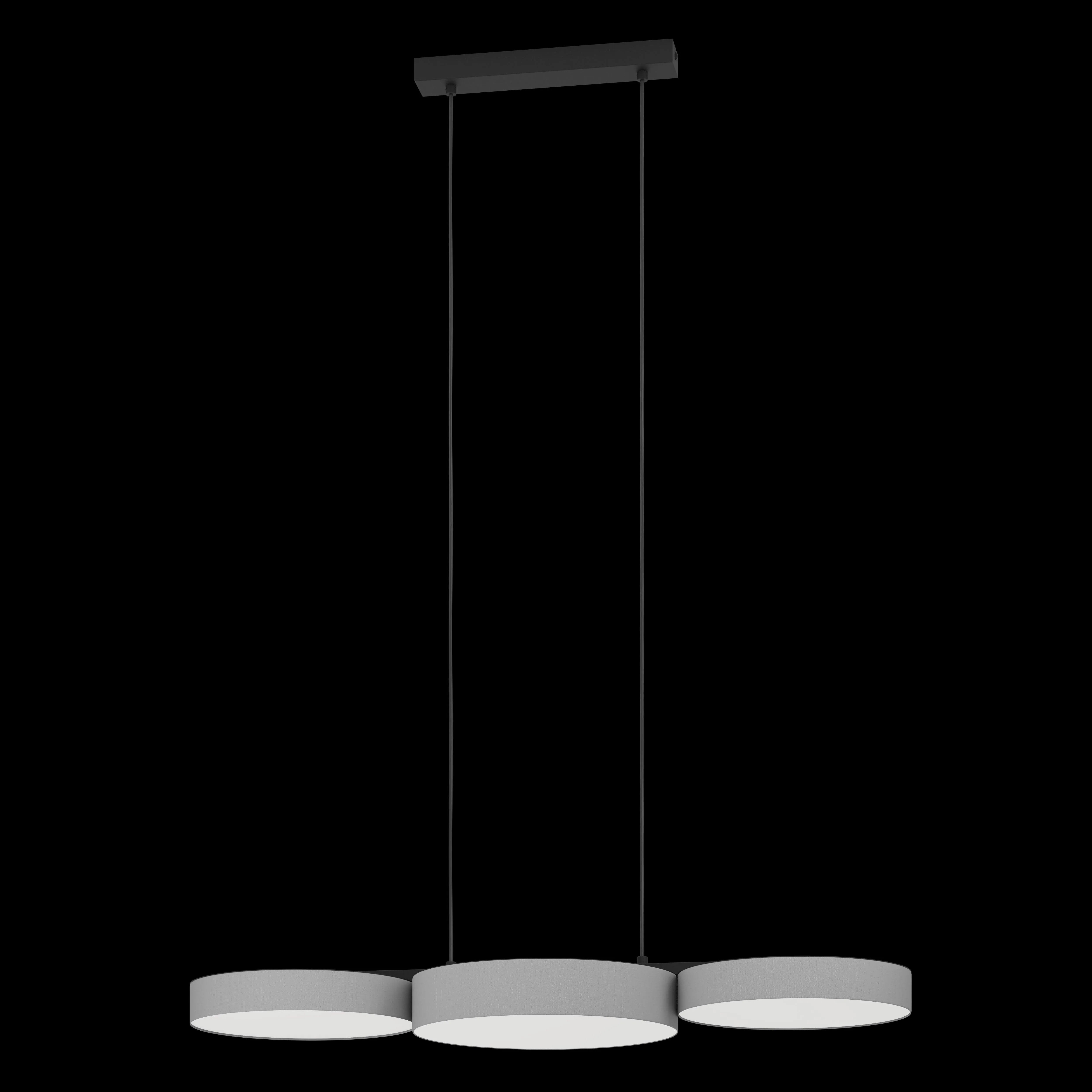 Eglo Connect Barbano-Z Smart LED 3 Shade Grey Fabric Pendant