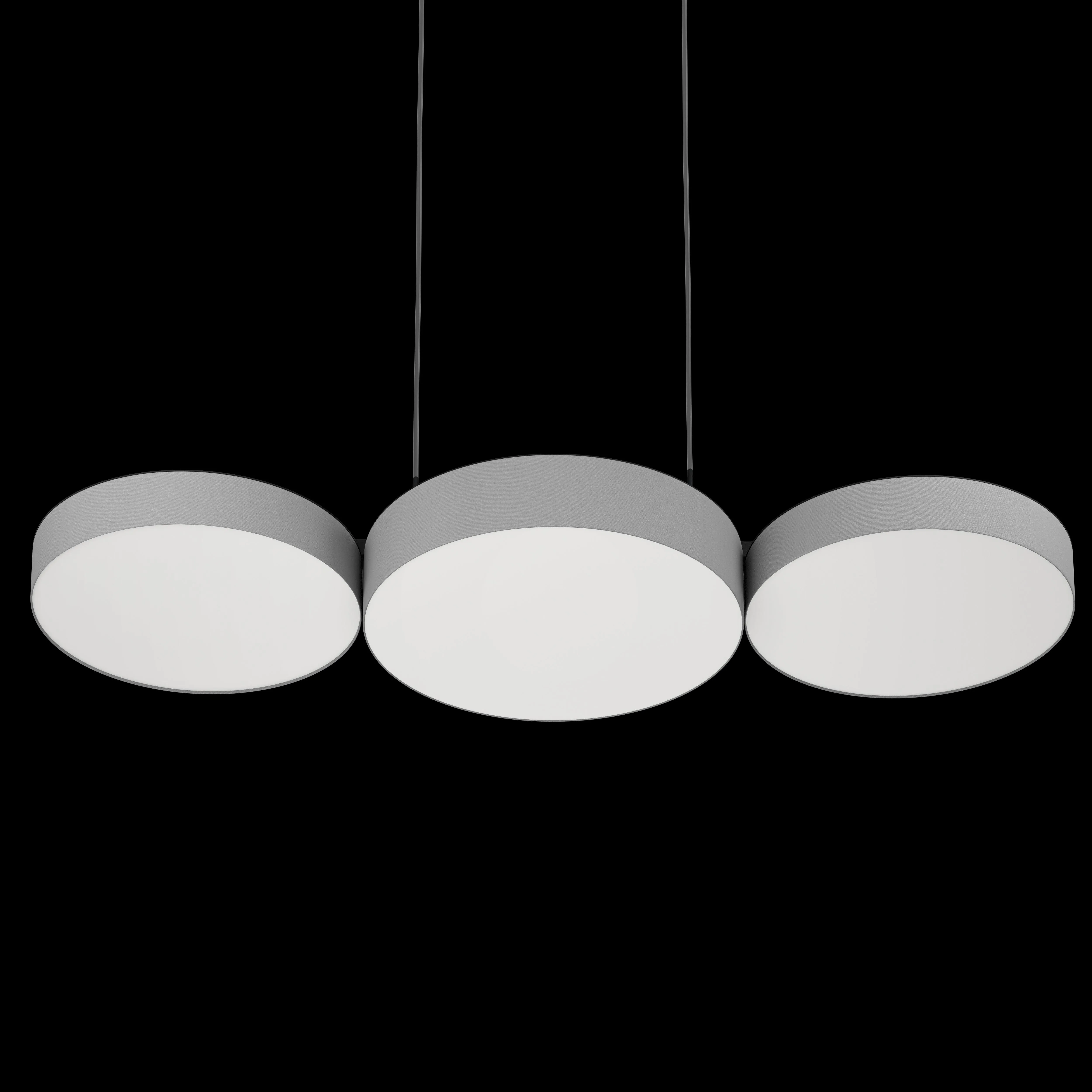 Eglo Connect Barbano-Z Smart LED 3 Shade Grey Fabric Pendant