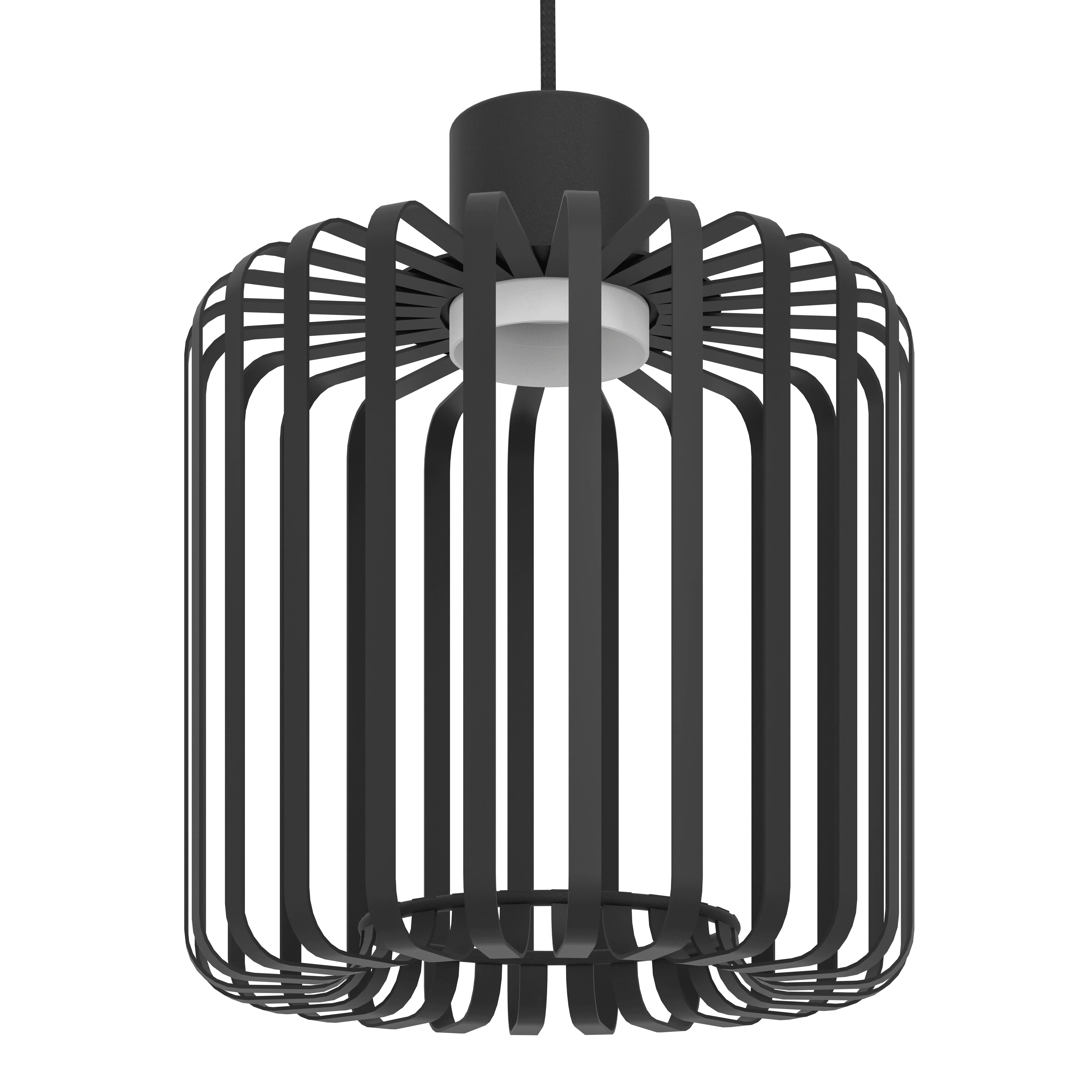 Eglo Connect Ginestrone-Z Smart LED 3 Light Black Metal Strips Pendant
