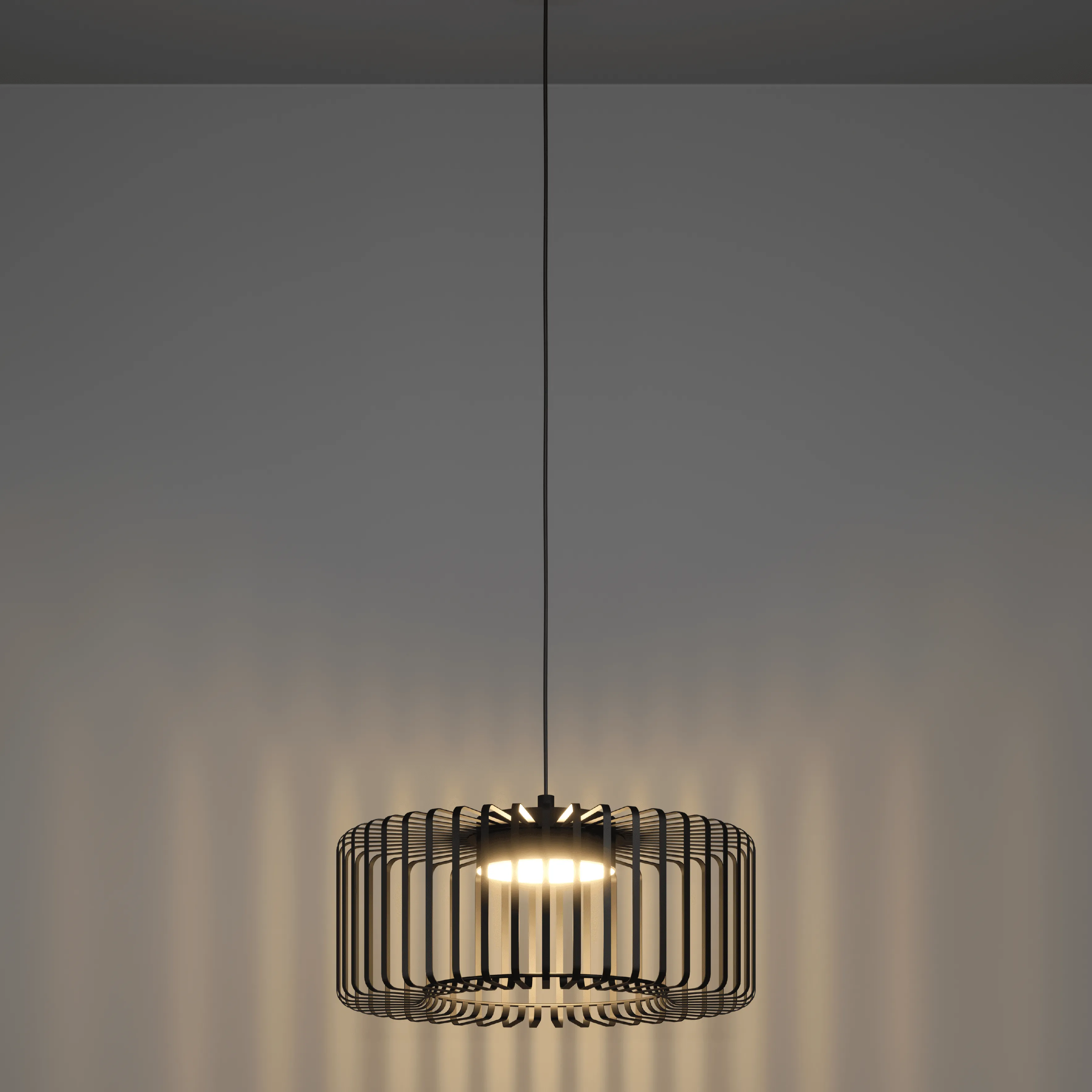 Eglo Connect Ginestrone-Z Smart LED Black Metal Strips Ceiling Pendant