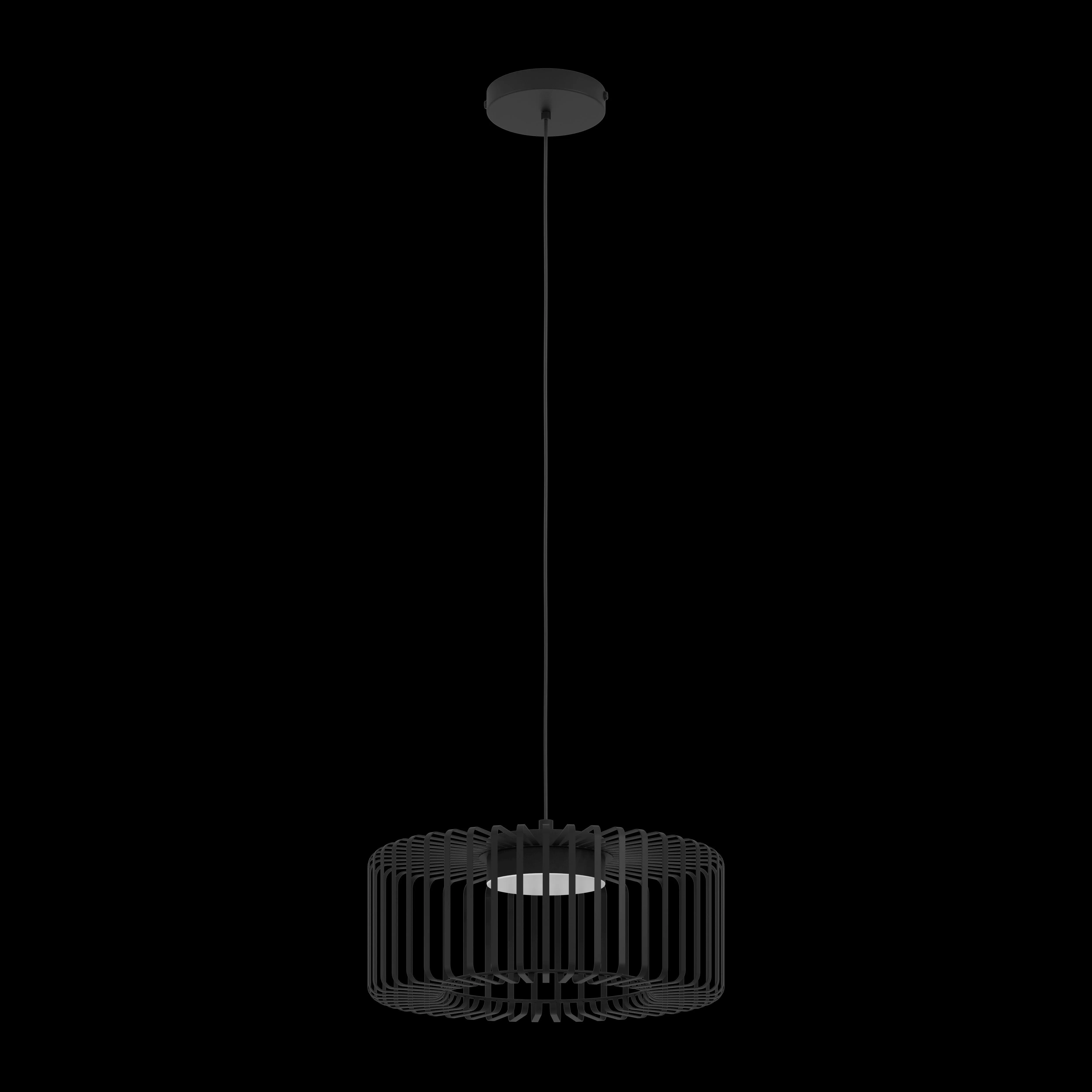 Eglo Connect Ginestrone-Z Smart LED Black Metal Strips Ceiling Pendant