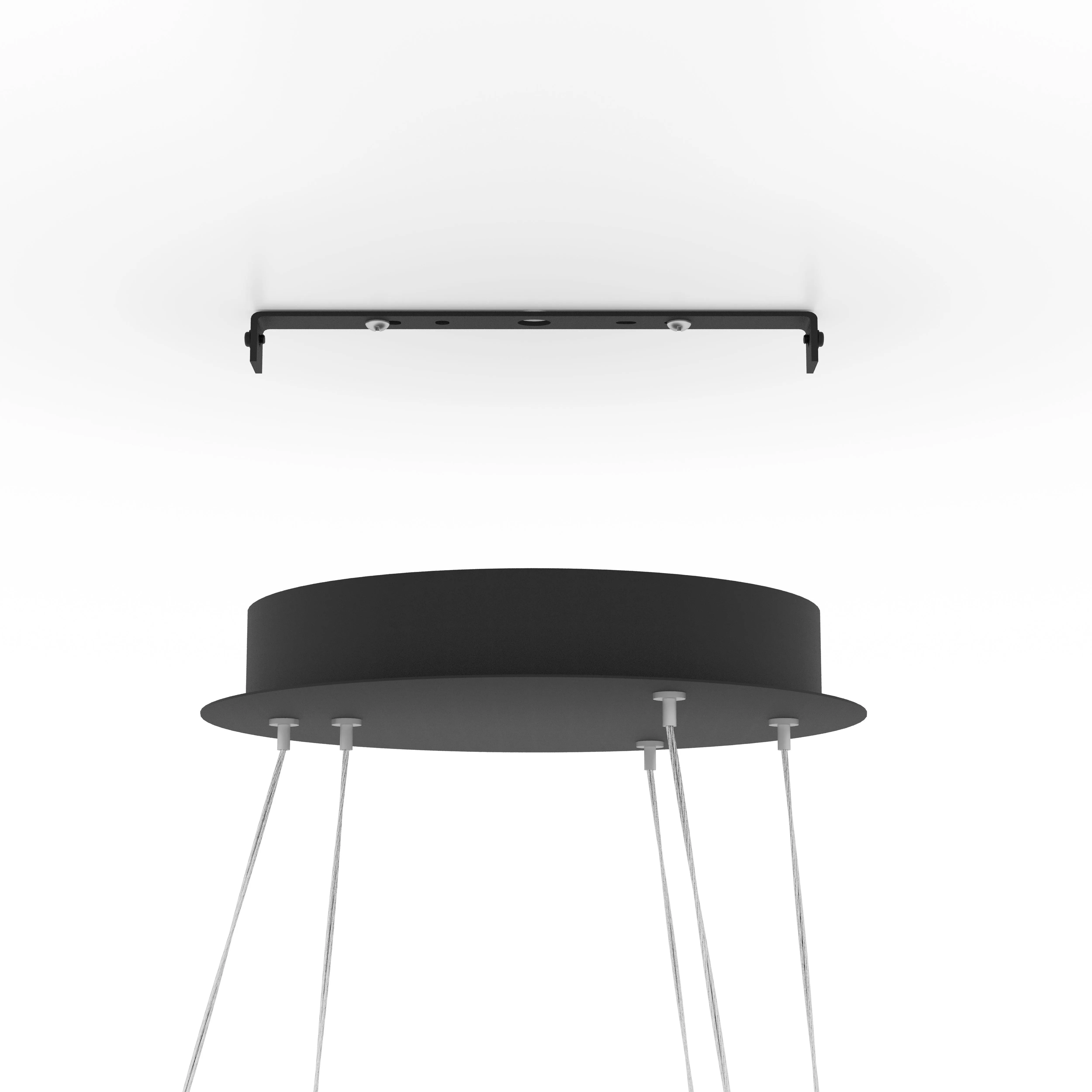 Eglo Connect Lobinero-Z Smart LED Black Curved Pendant