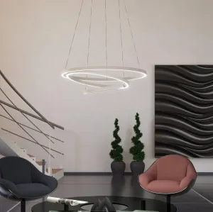 Eglo Connect Lobinero-Z Smart LED White Curved Ceiling Pendant flush mount ceiling fixture