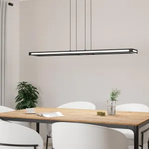 Eglo Connect Salvilanas-Z Smart LED Black Rectangular Metal Pendant flush mount ceiling fixture