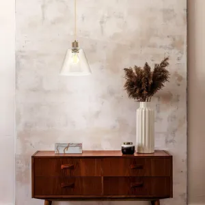 Eglo Copley Rose Gold & Conical Glass Ceiling Pendant flush mount ceiling fixture
