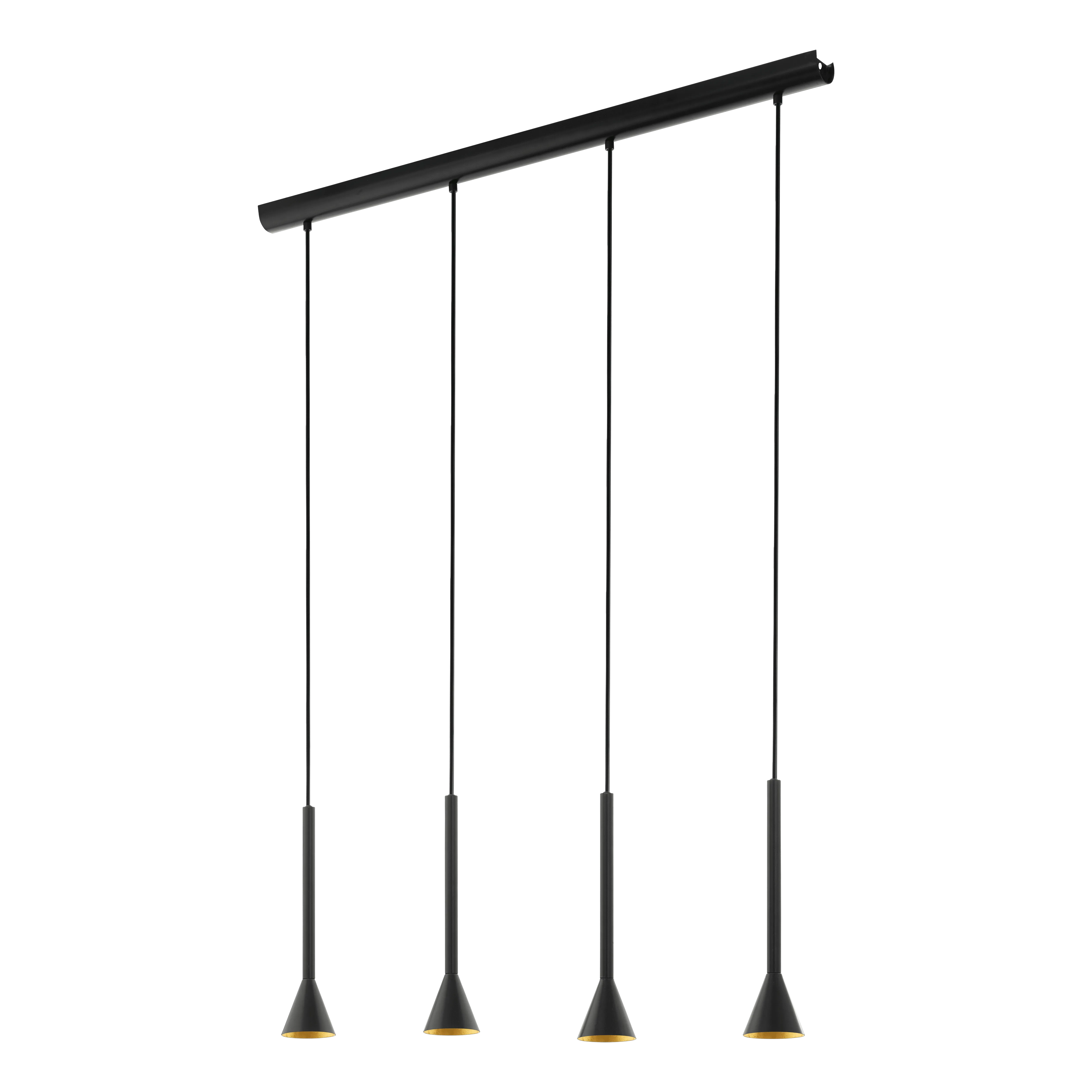 Eglo Cortaderas 4 Light Black & Gold Ceiling Pendant