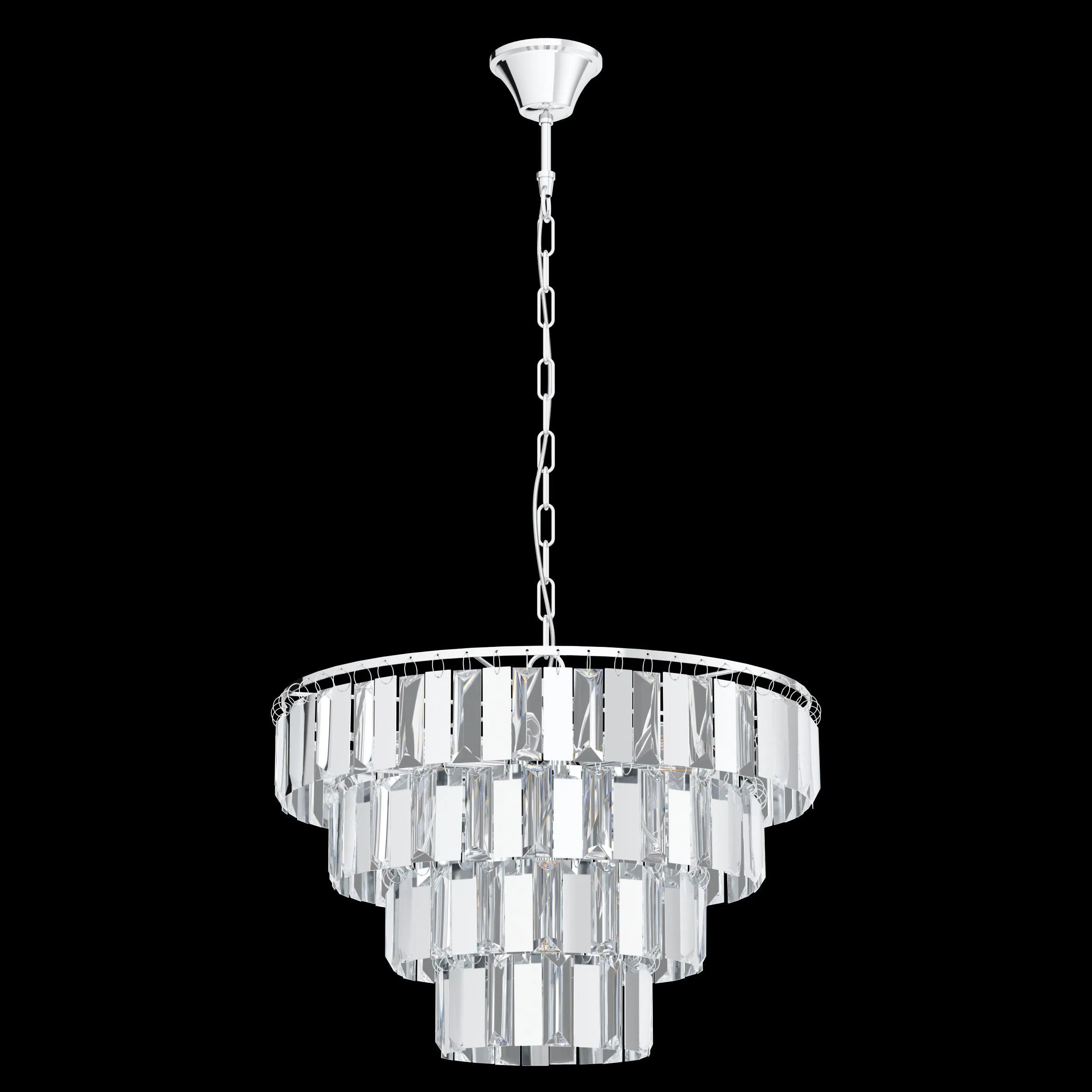 Eglo Erseka Crystal Glass & Chrome Ceiling Pendant - 48.5cm