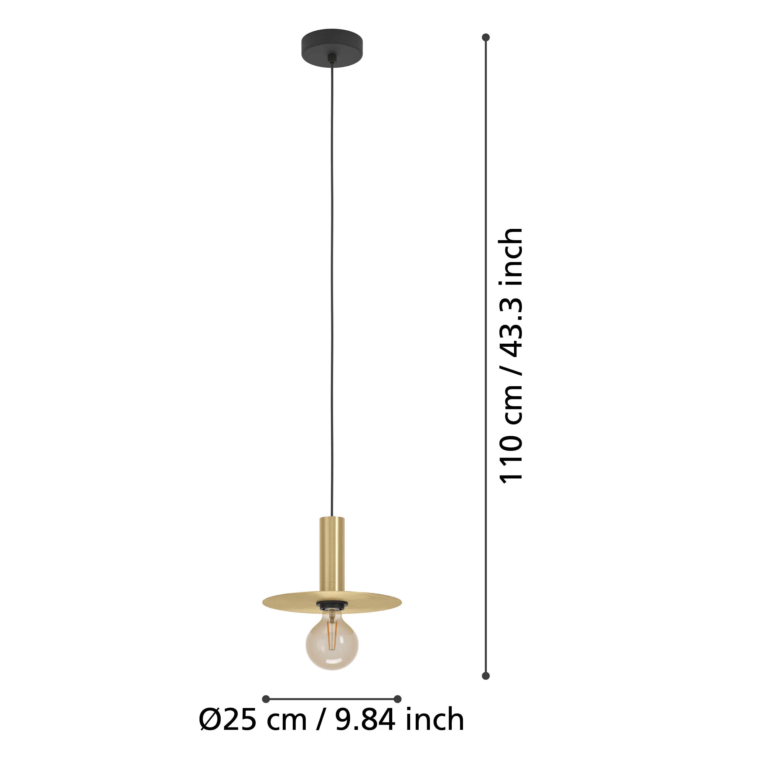 Eglo Escandell Brass Metal Disc Ceiling Pendant